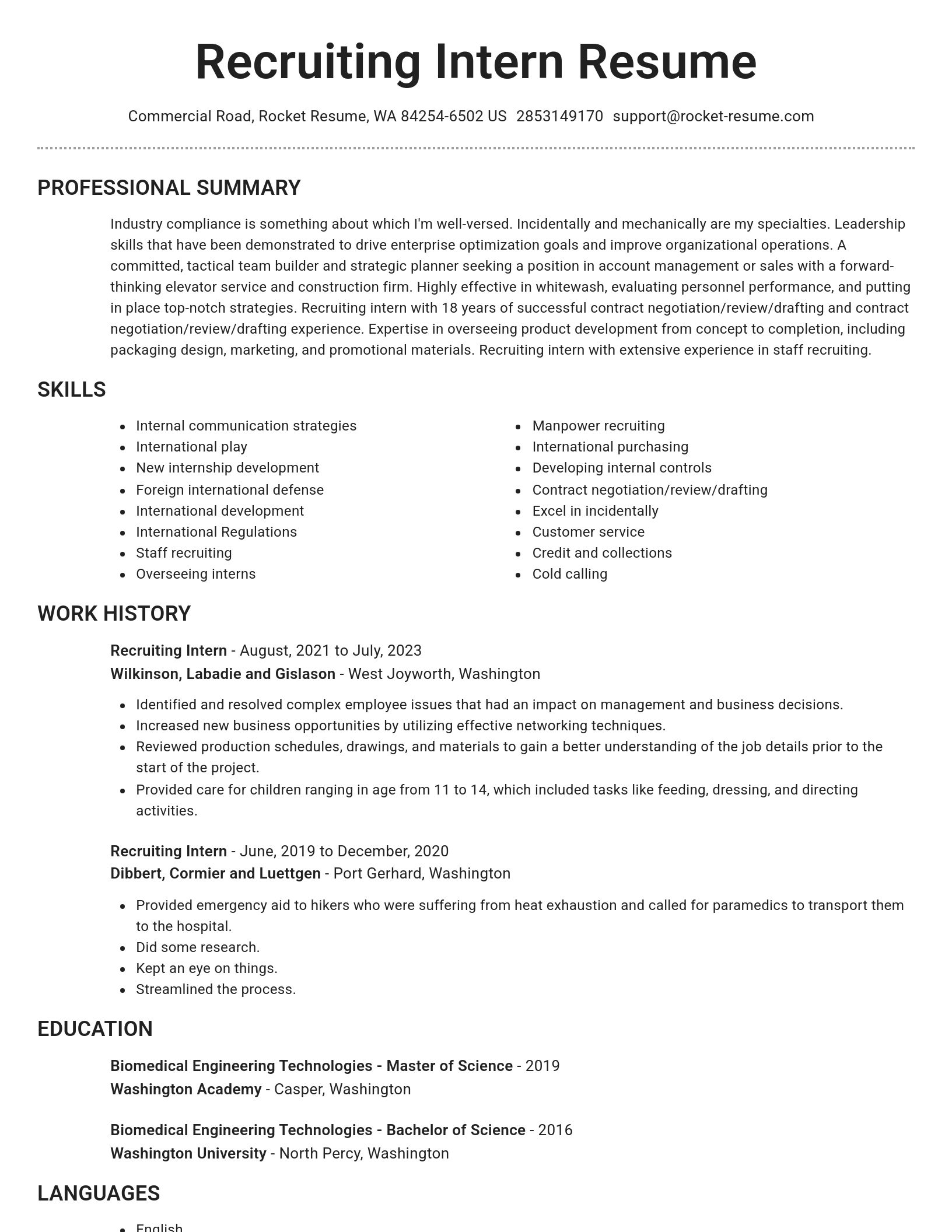Brilliant resume template