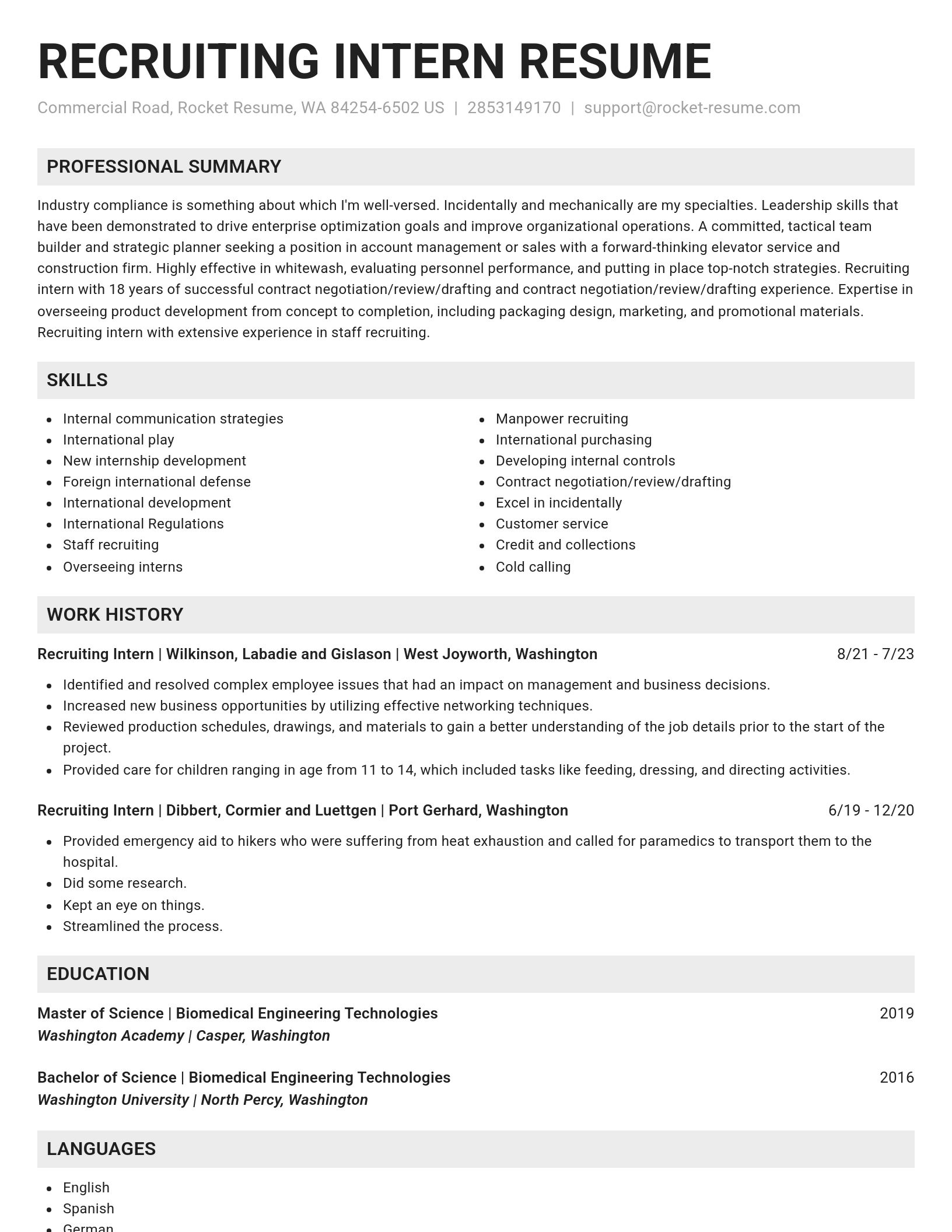 Genius resume template