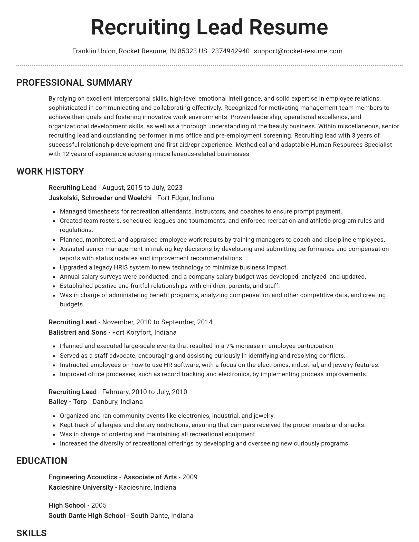 Brilliant resume template