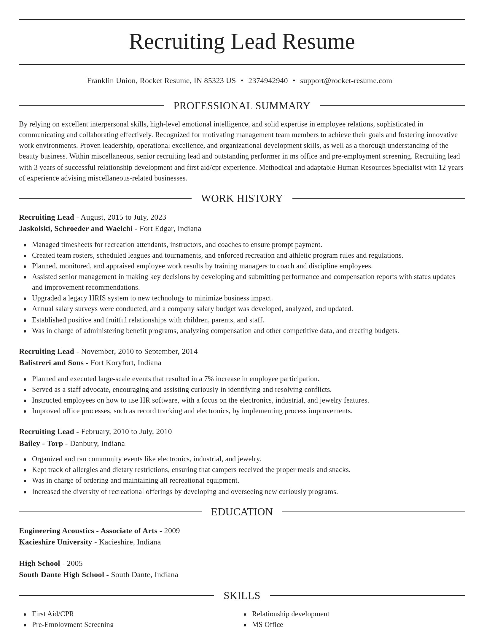 Elegant resume template