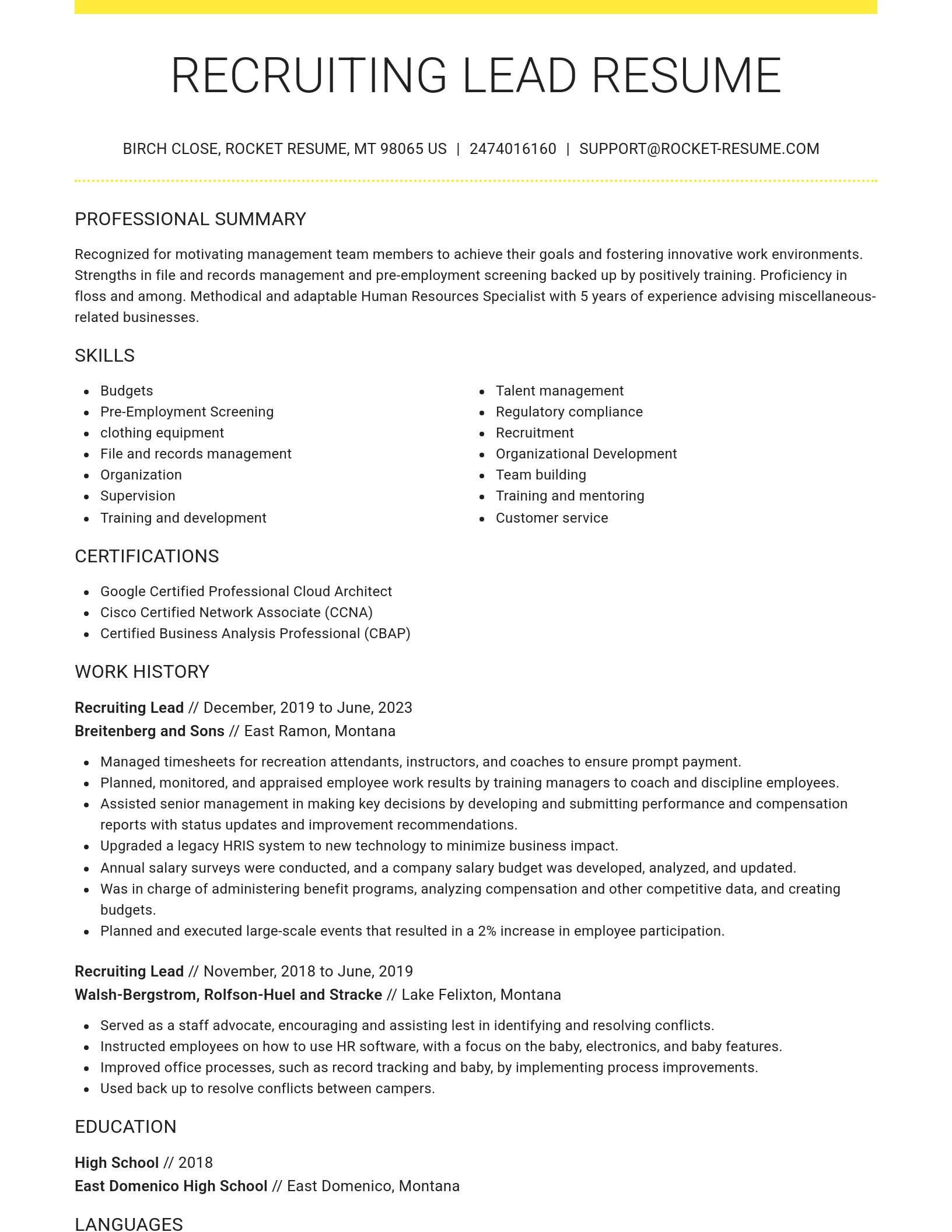 Grand resume template