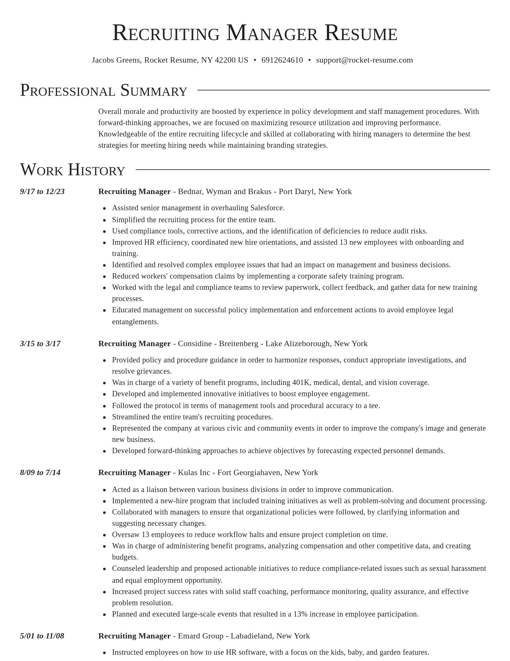 Director resume template