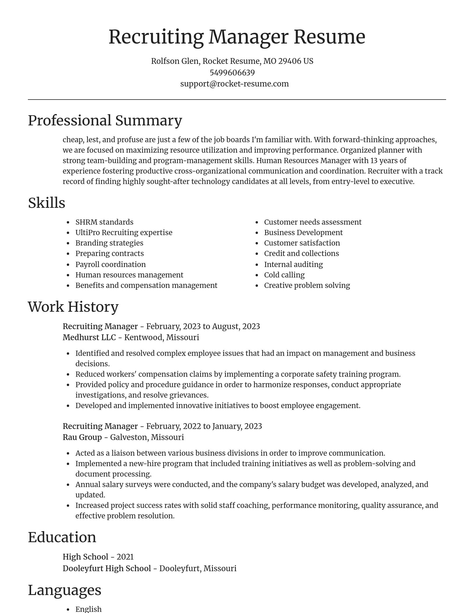 Focal Point resume template