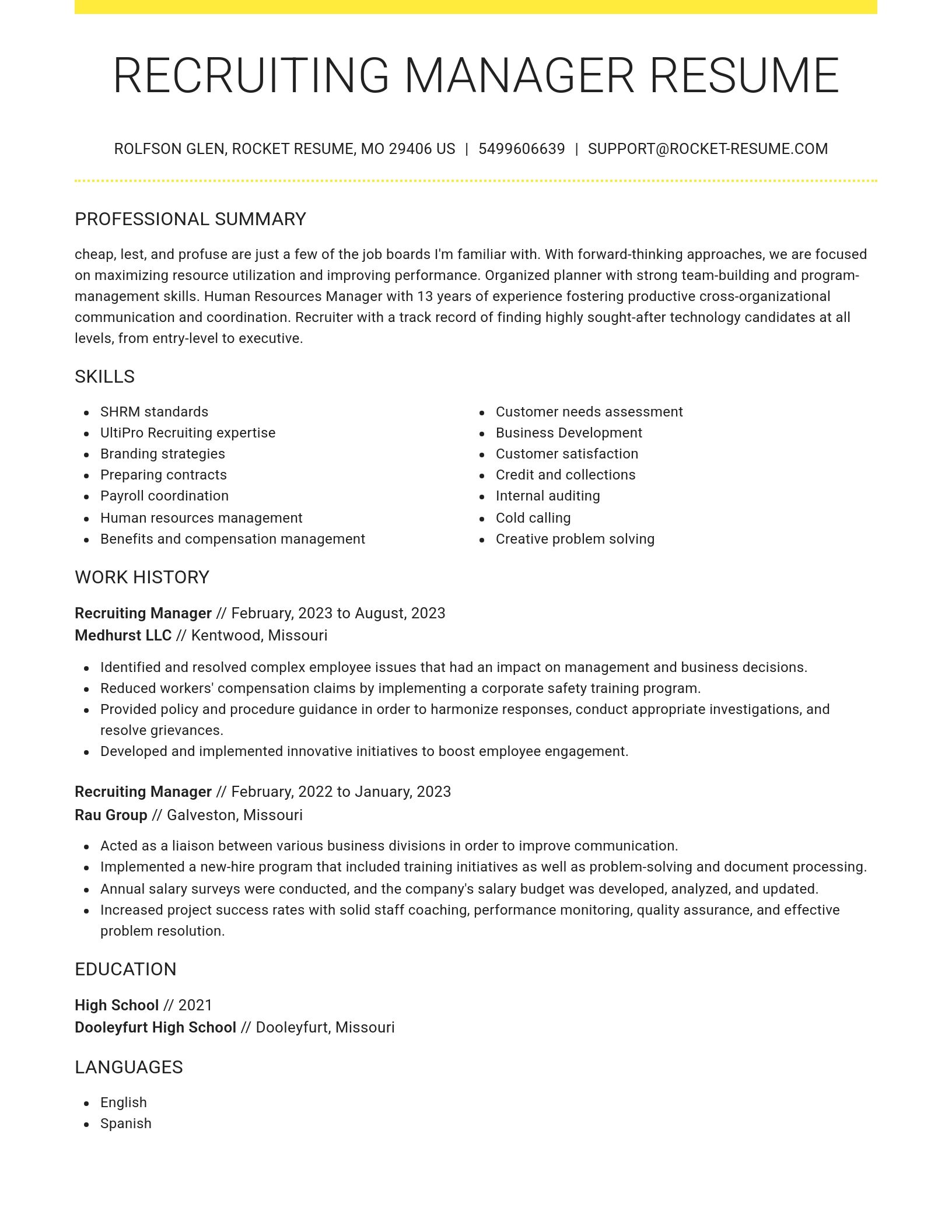Grand resume template