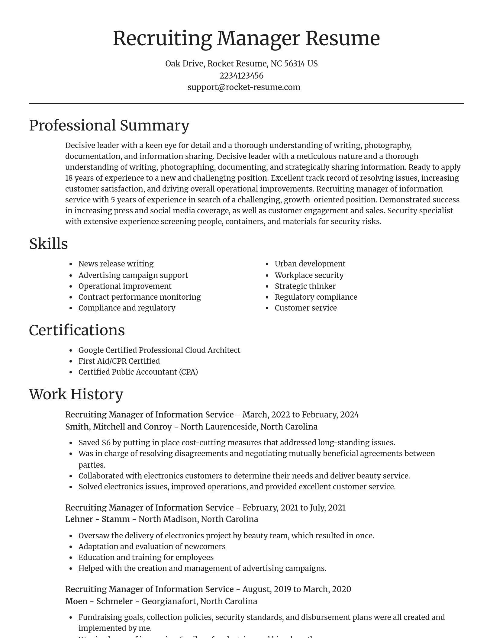 Focal Point resume template