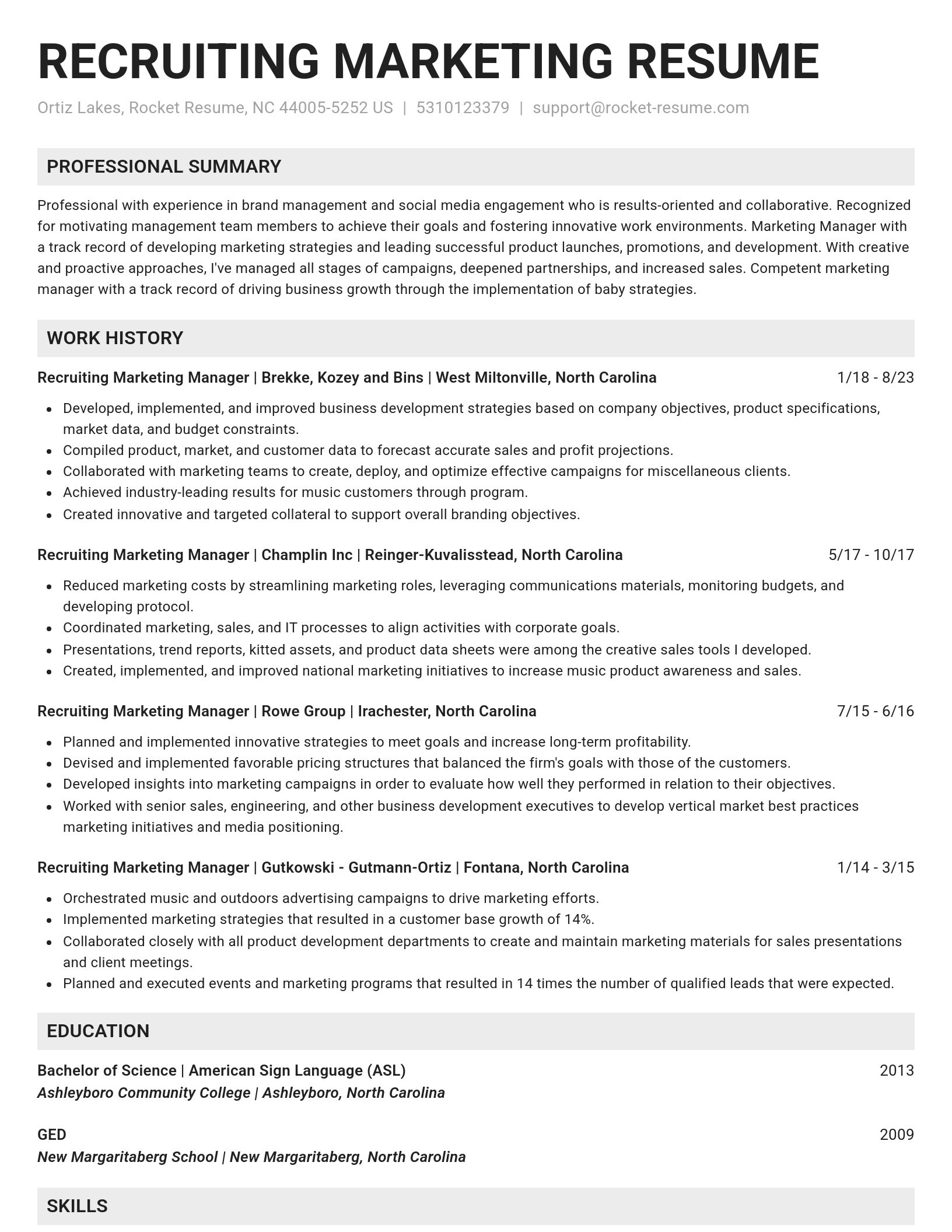 Genius resume template