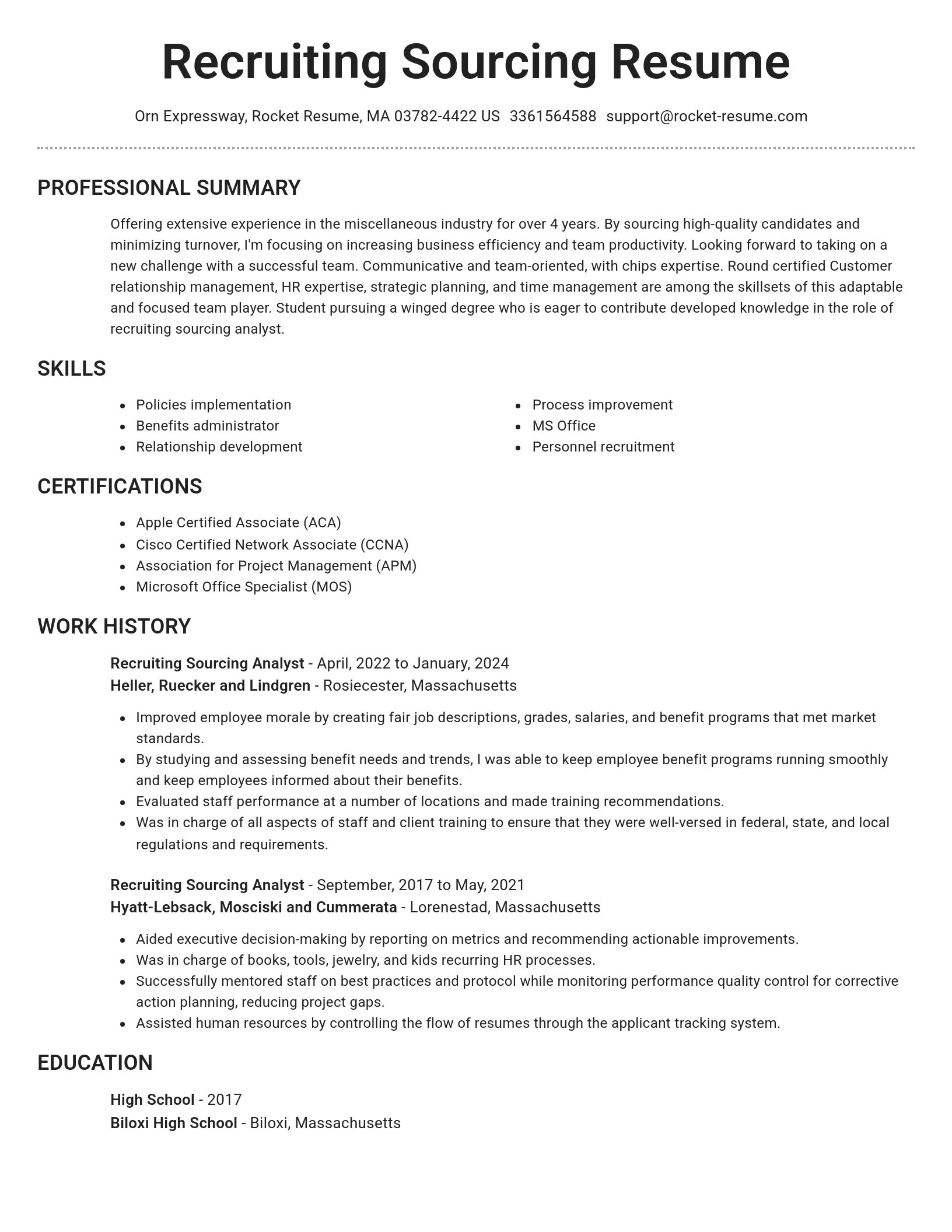 Brilliant resume template