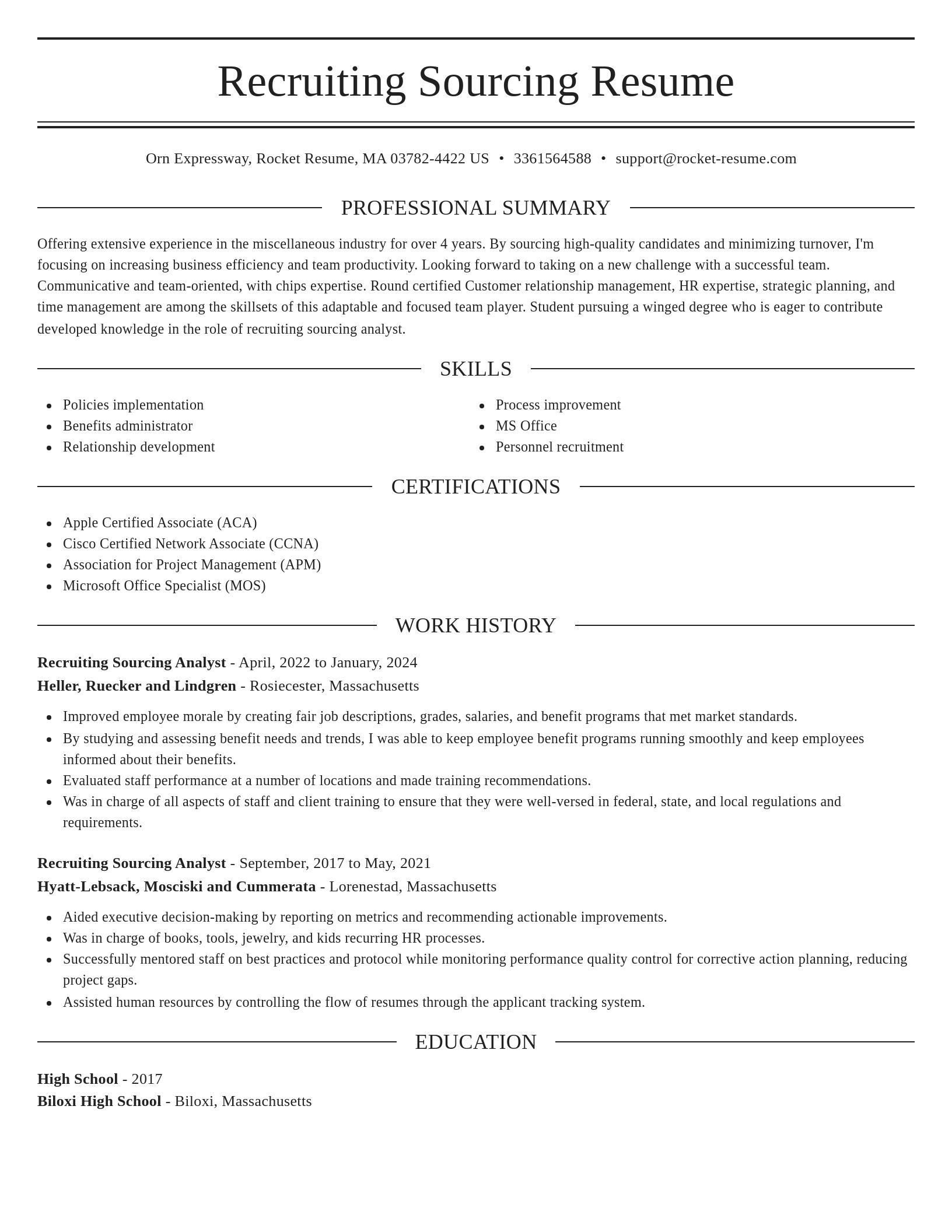 Elegant resume template