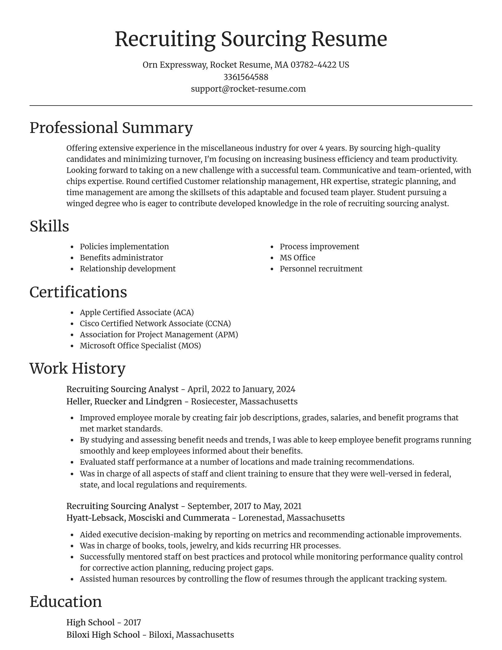 Focal Point resume template