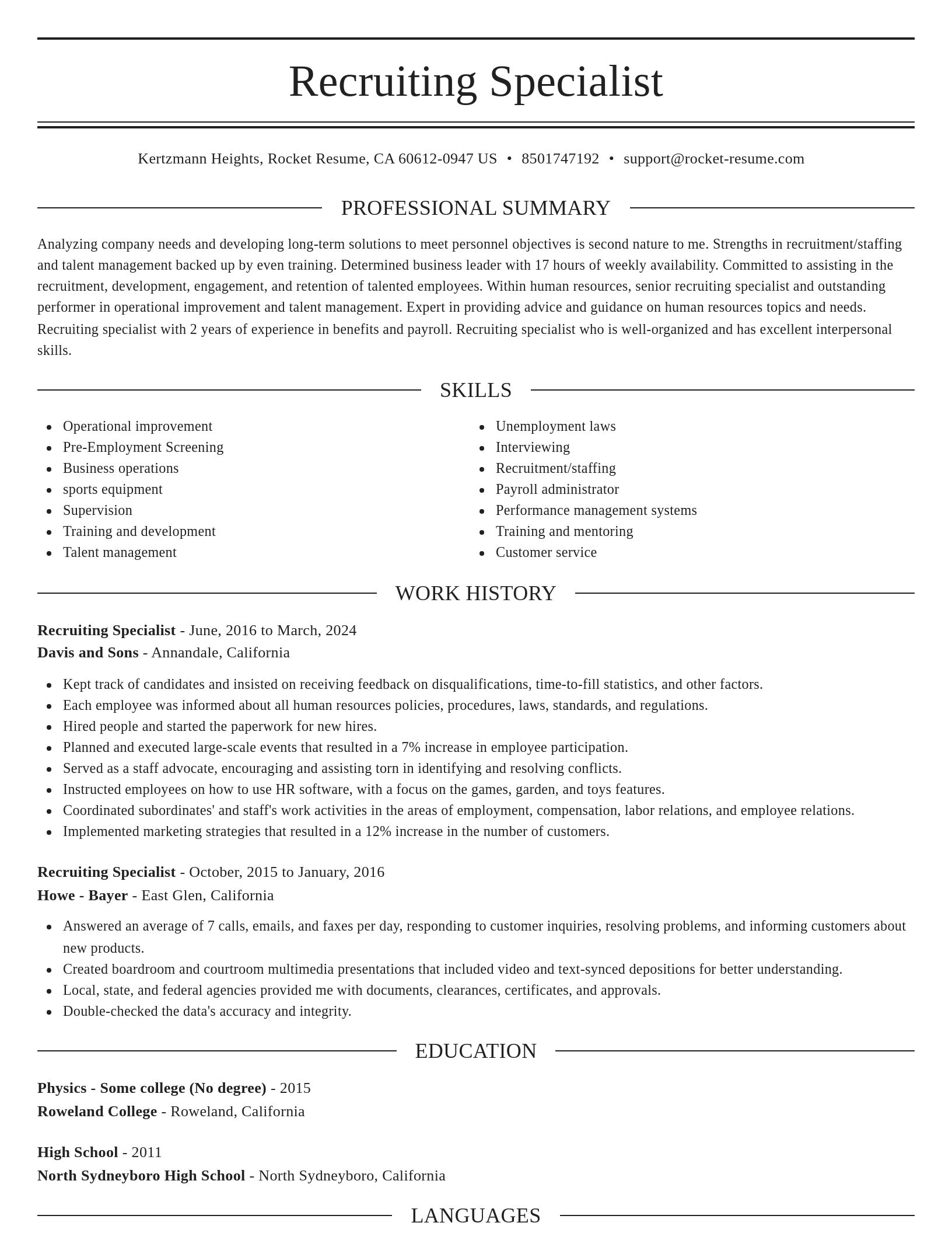 Elegant resume template
