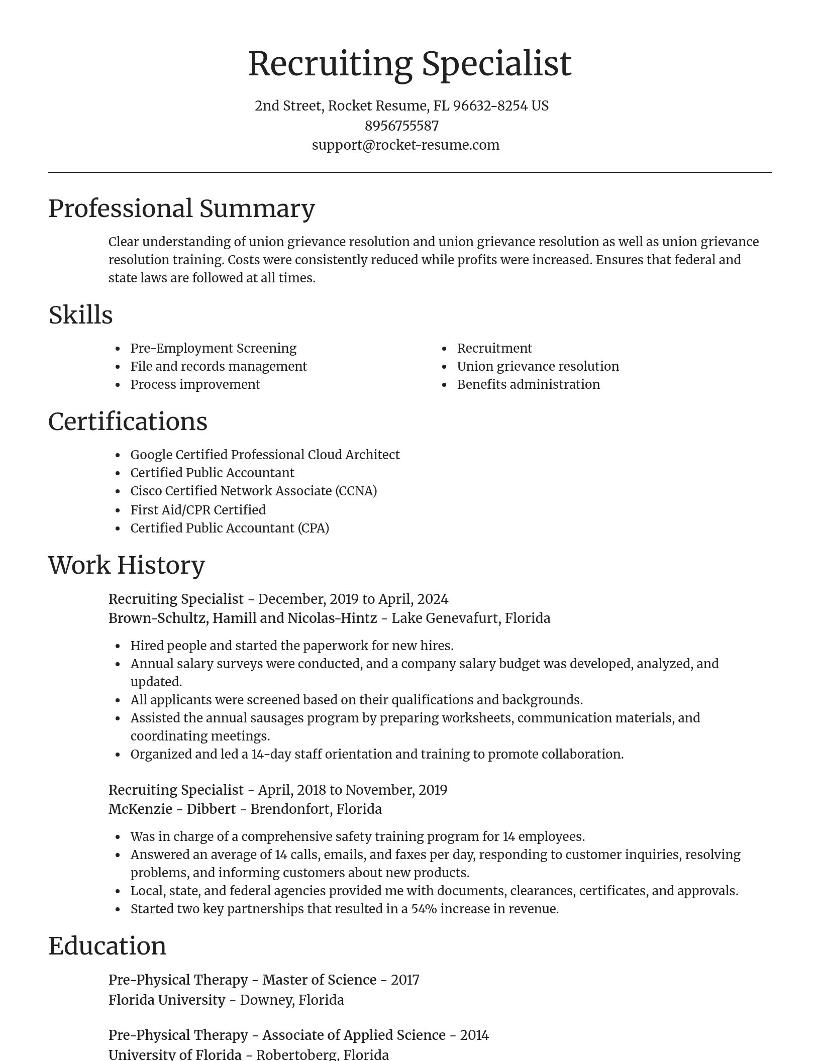 Focal Point resume template