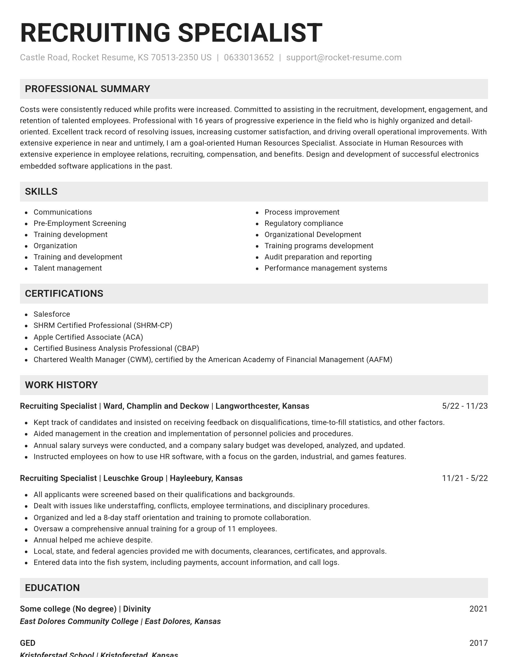 Genius resume template
