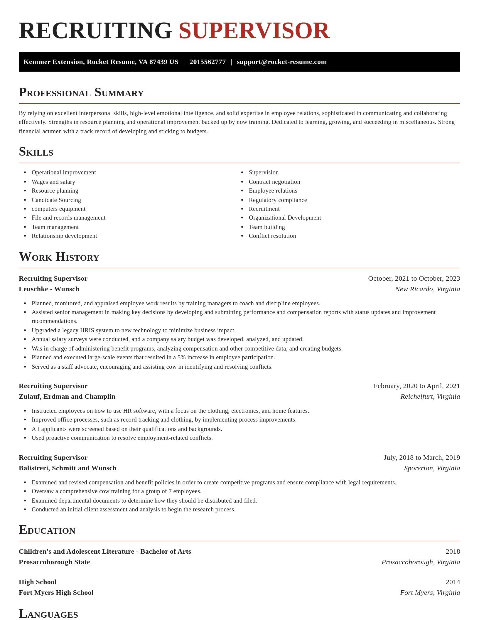 Exquisite resume template