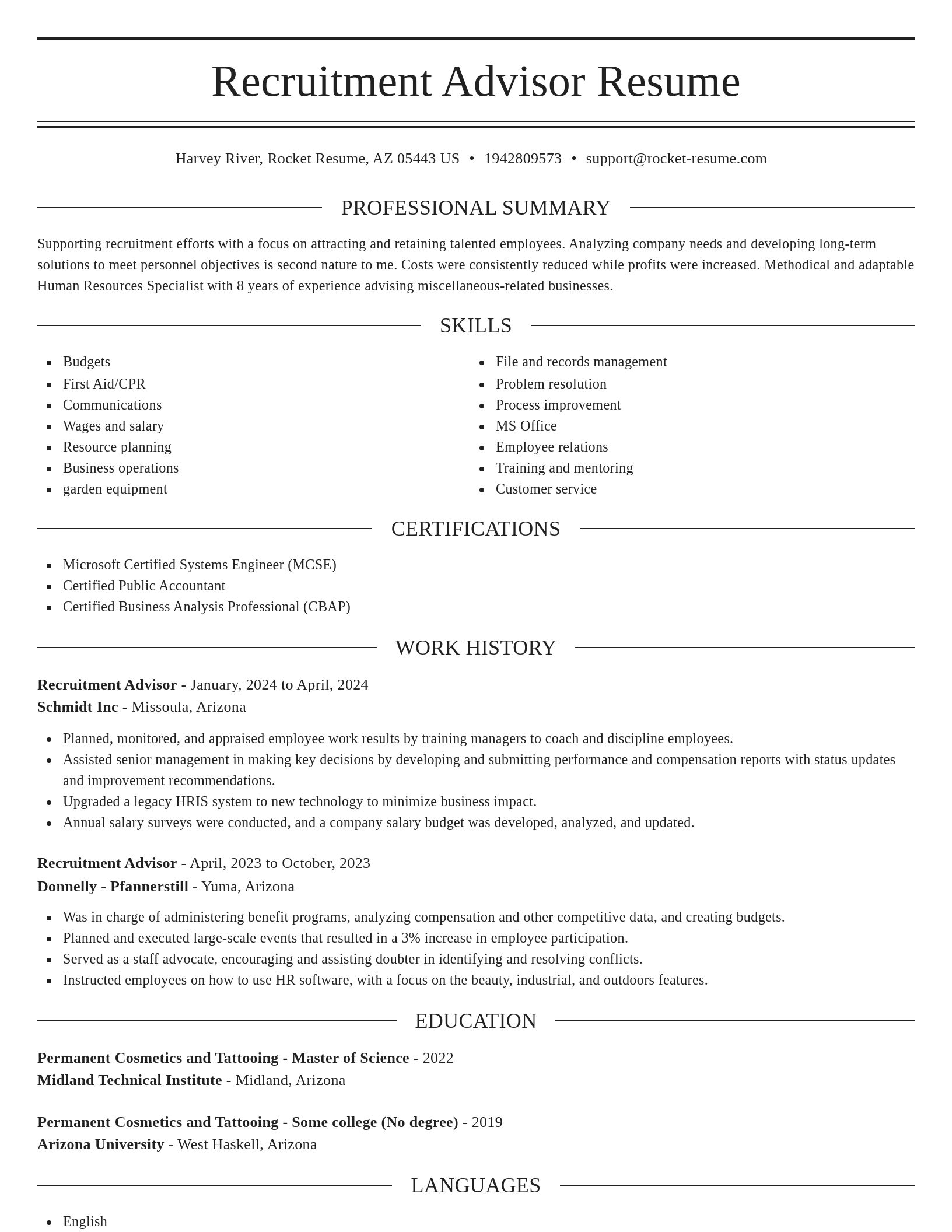 Elegant resume template