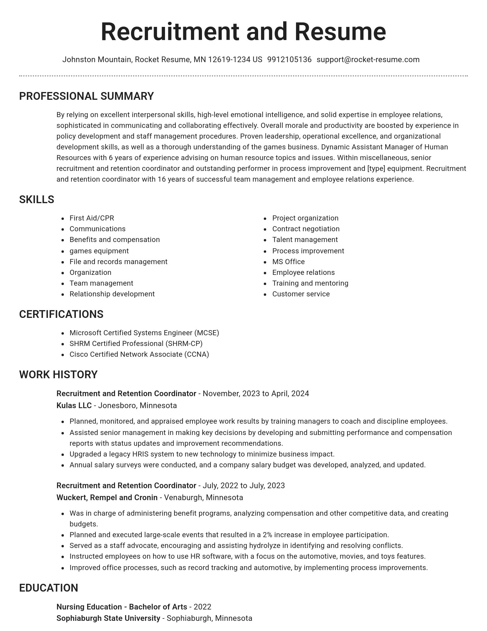 Brilliant resume template