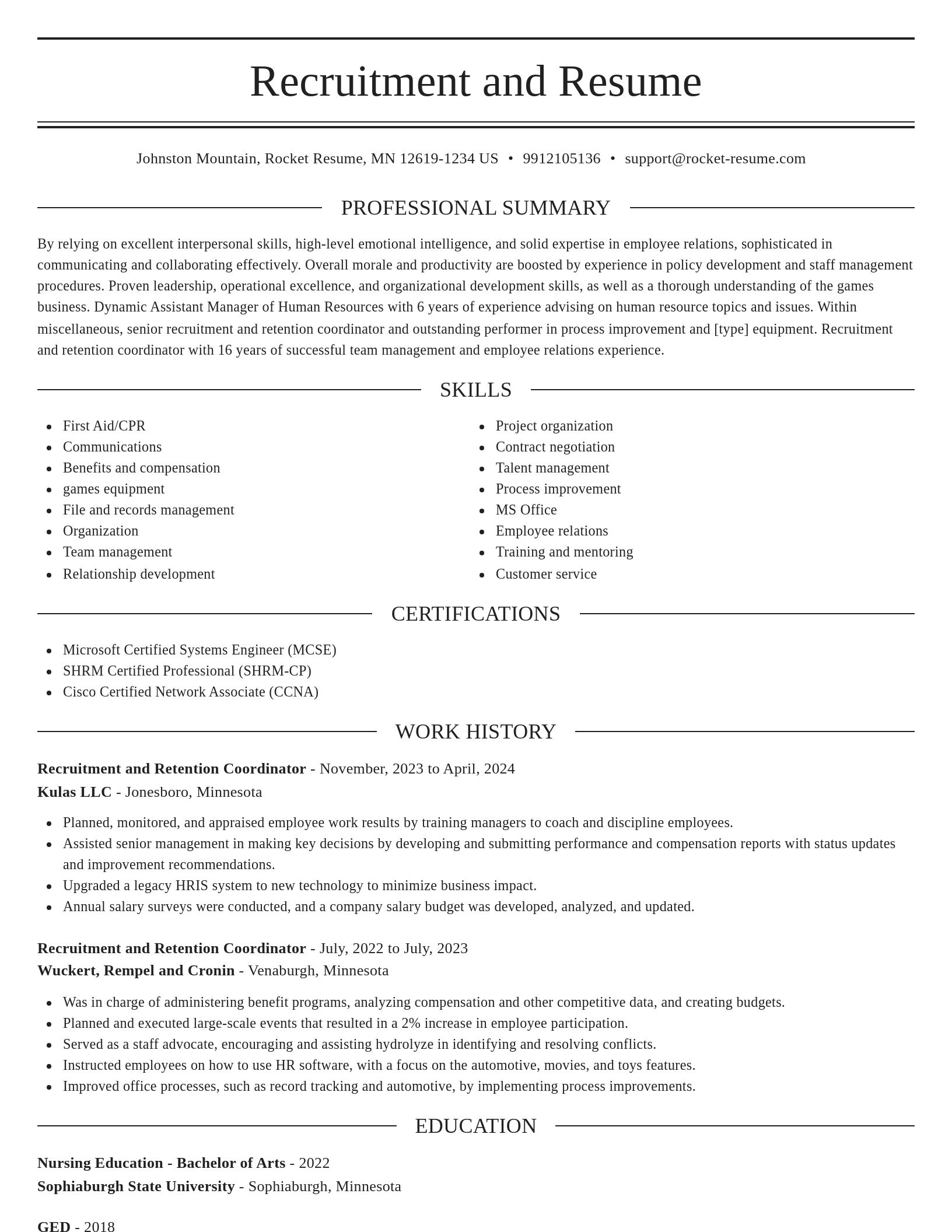 Elegant resume template