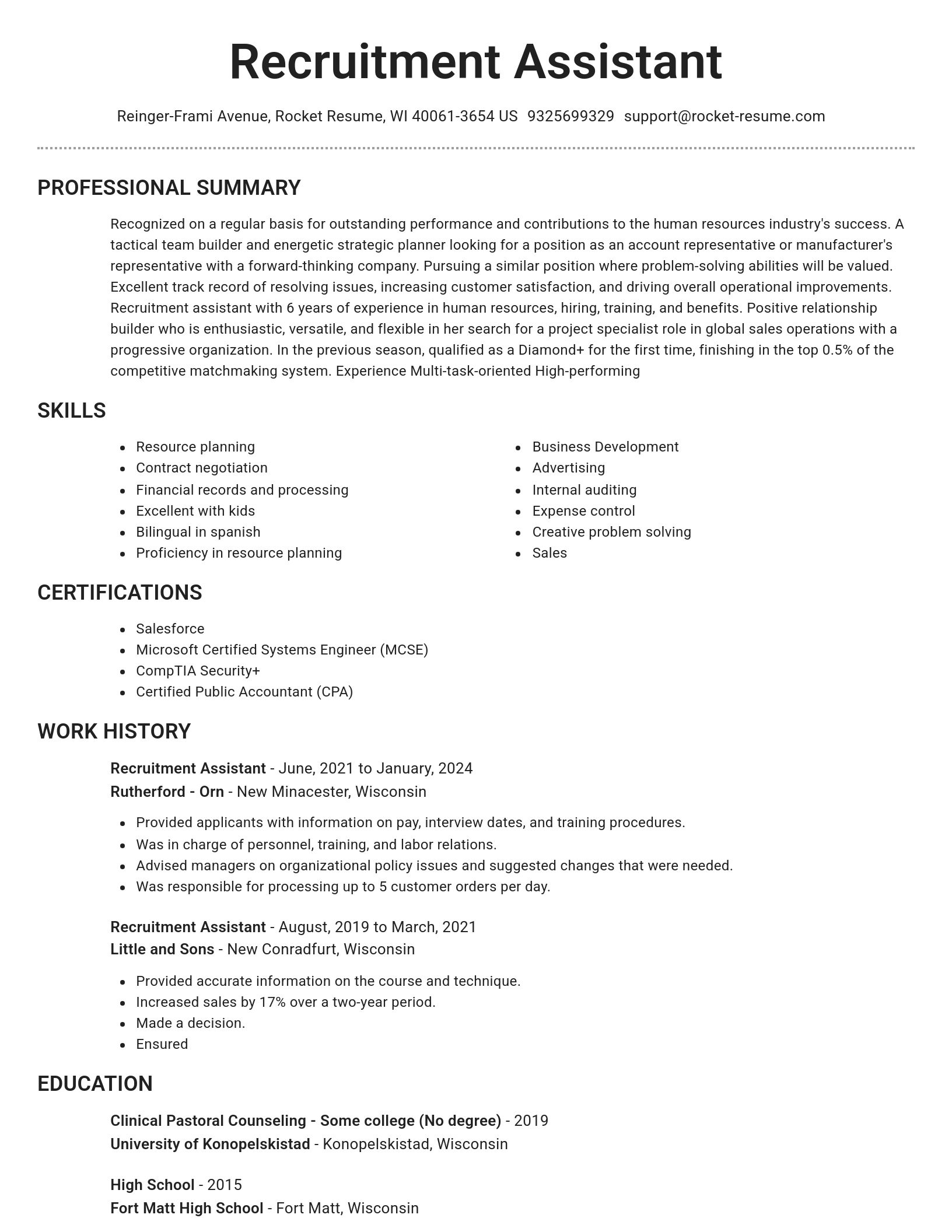 Brilliant resume template