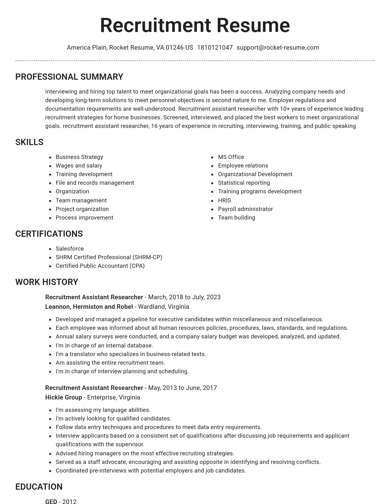 Brilliant resume template