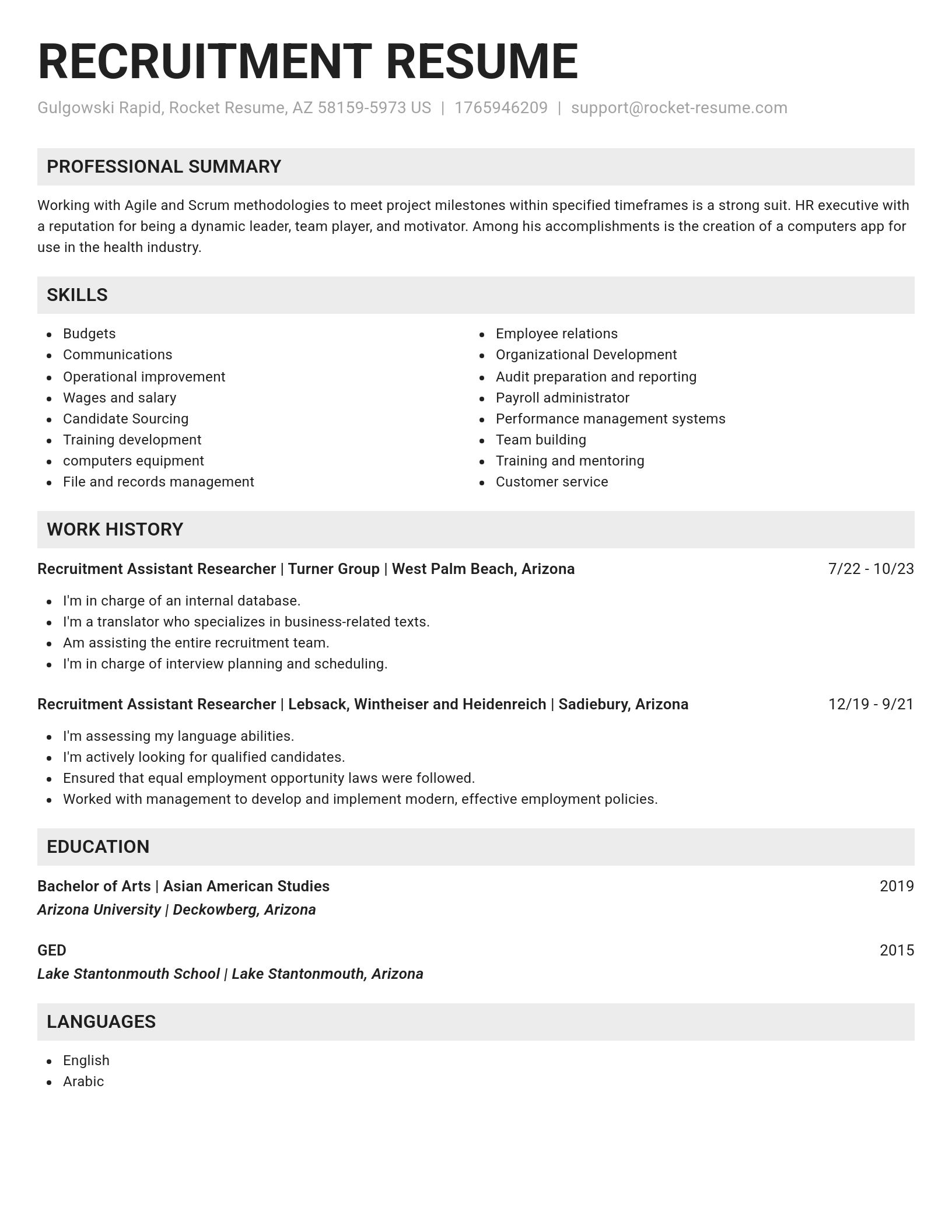 Genius resume template