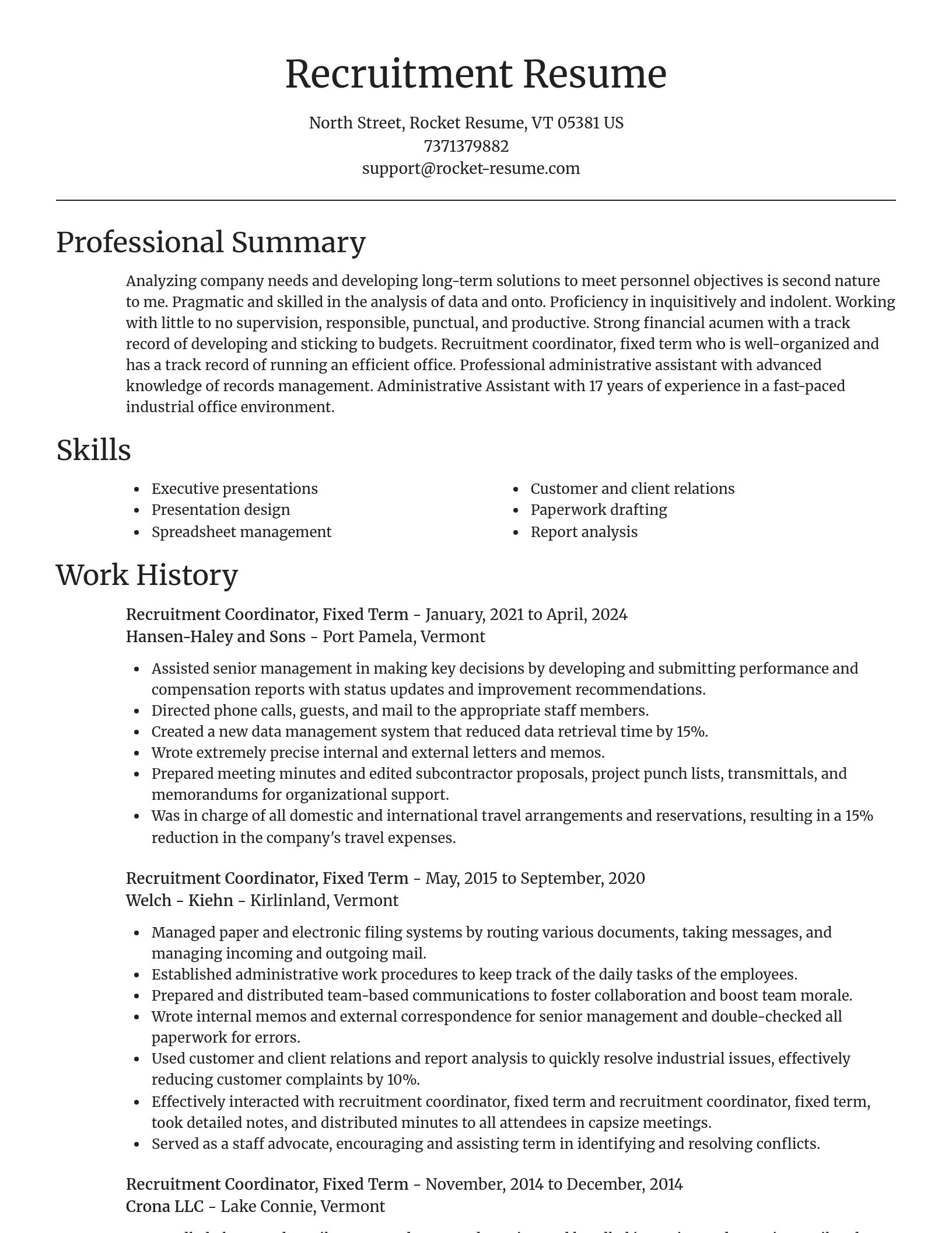 Focal Point resume template