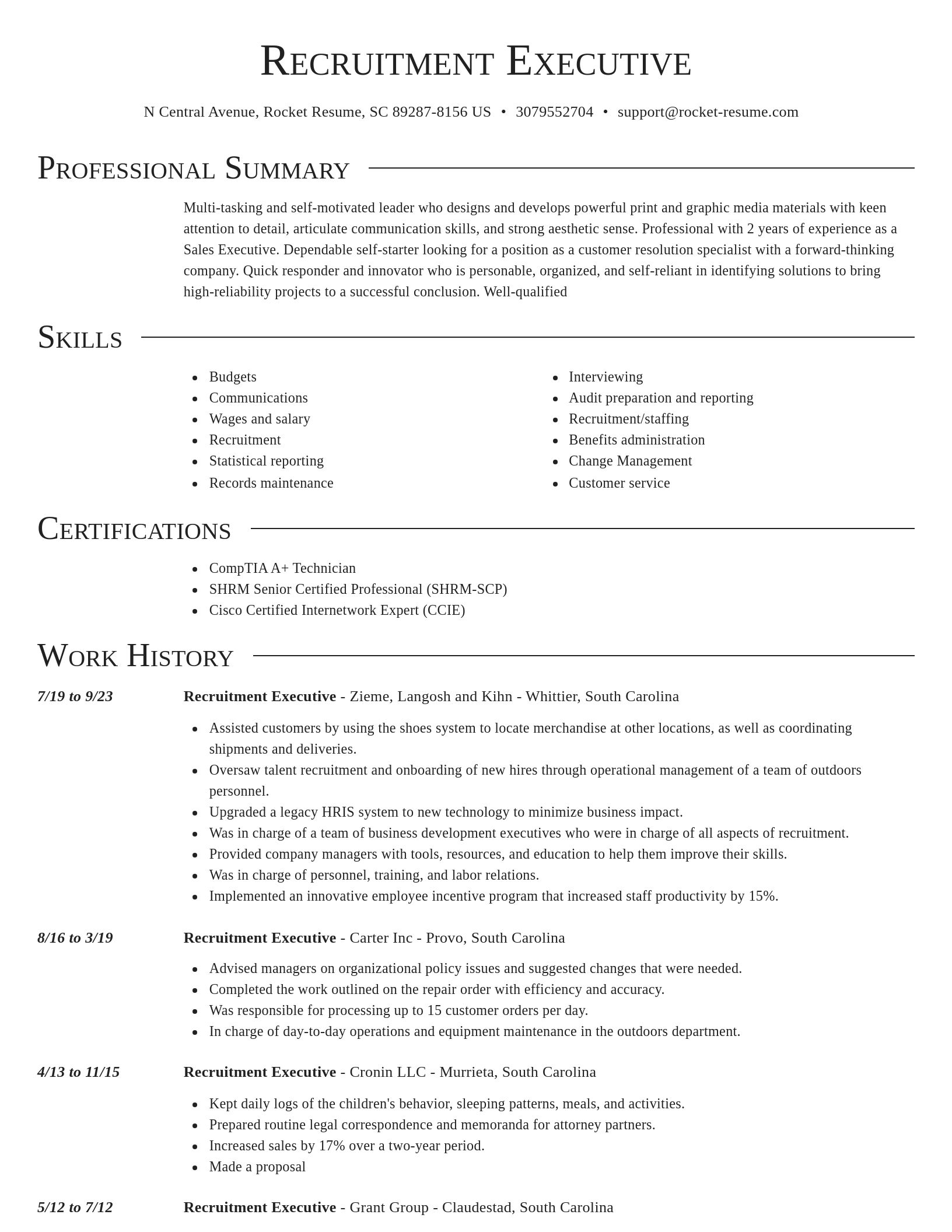 Director resume template