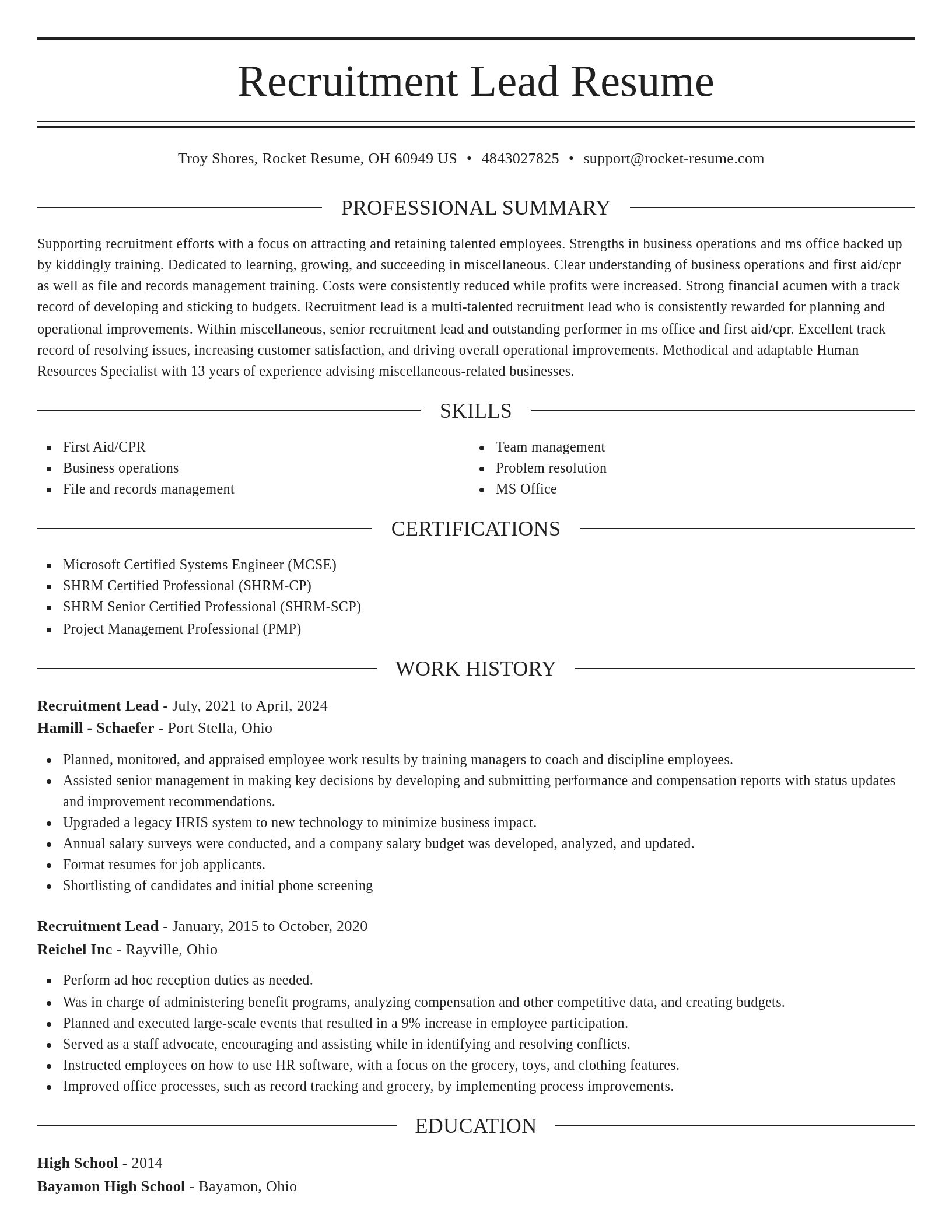 Elegant resume template