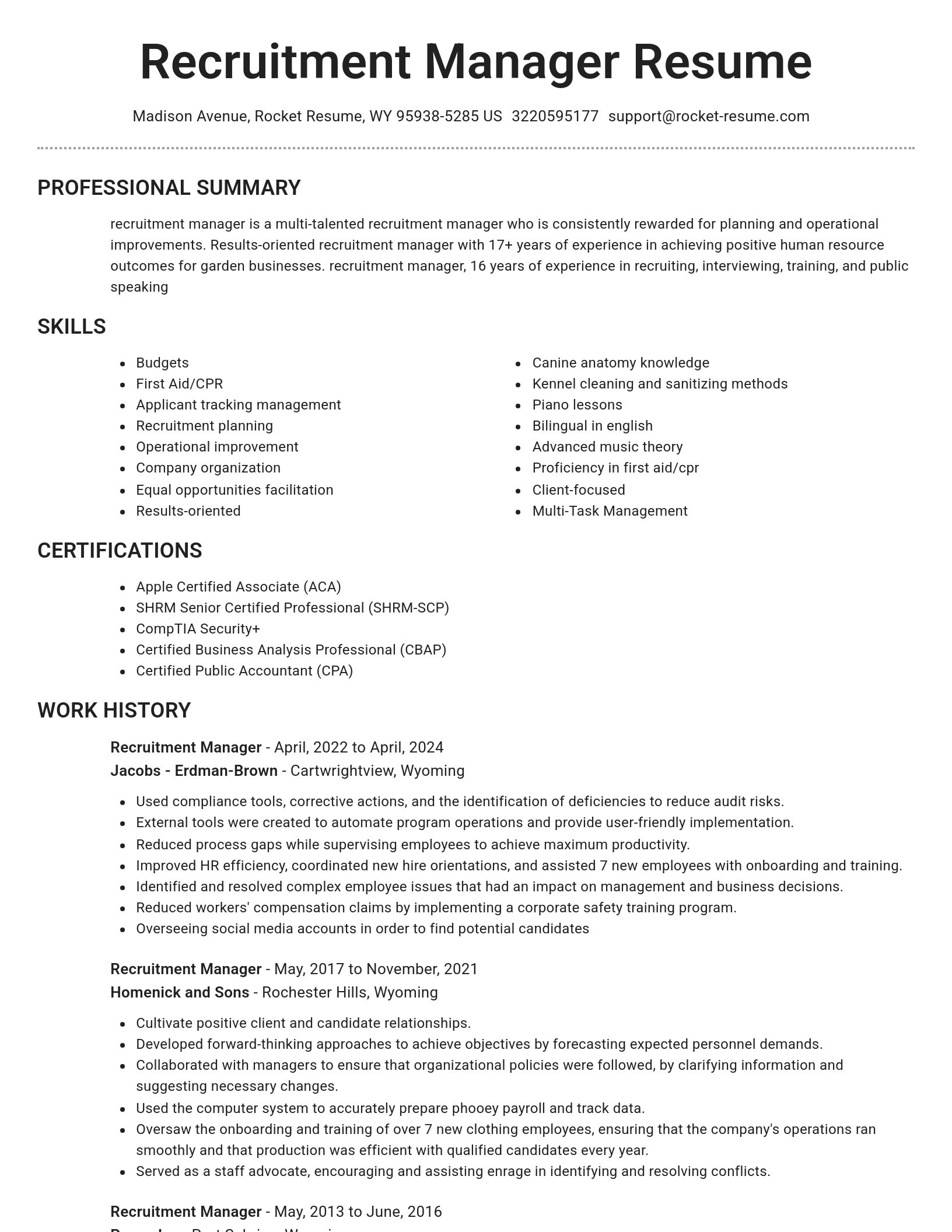 Brilliant resume template
