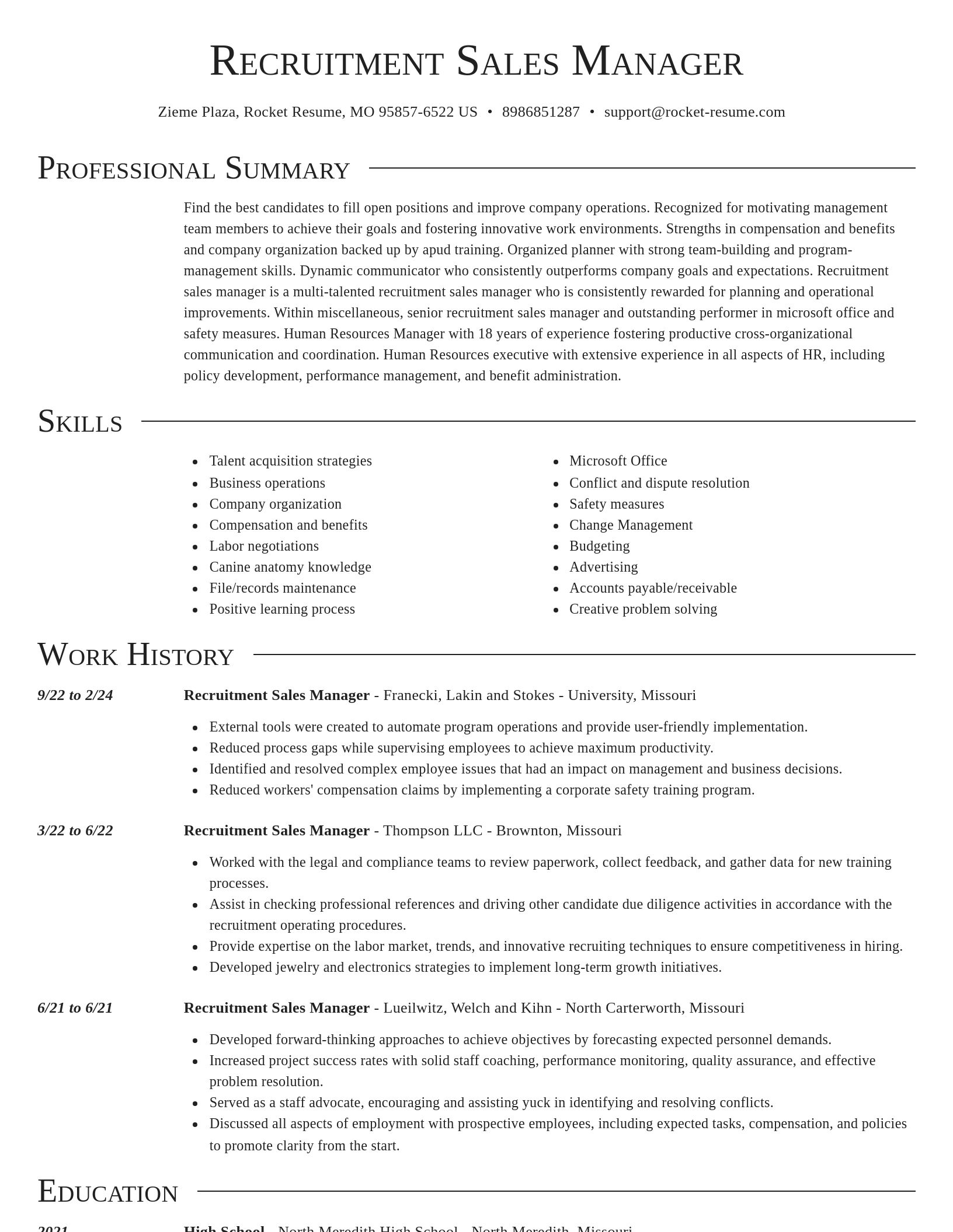 Director resume template