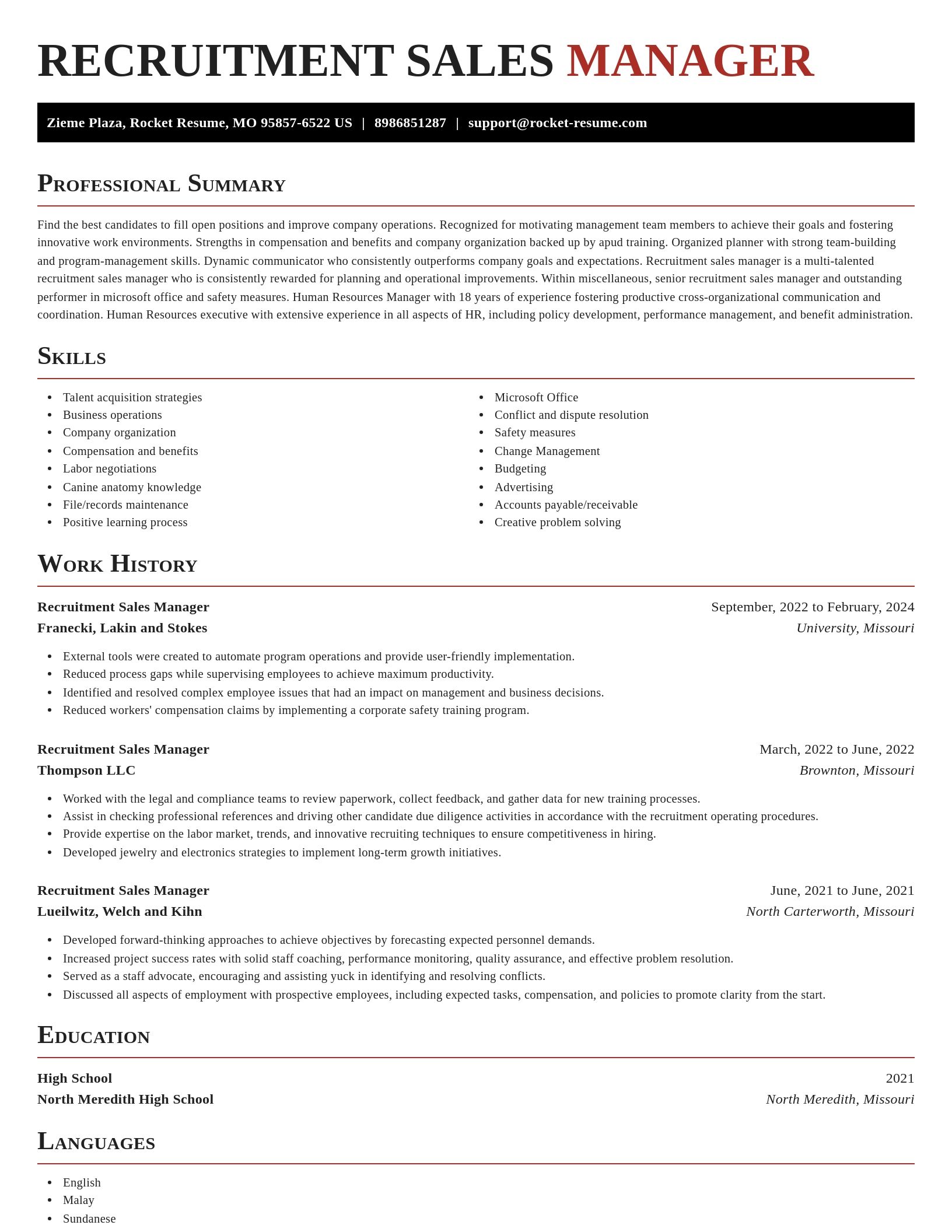 Exquisite resume template