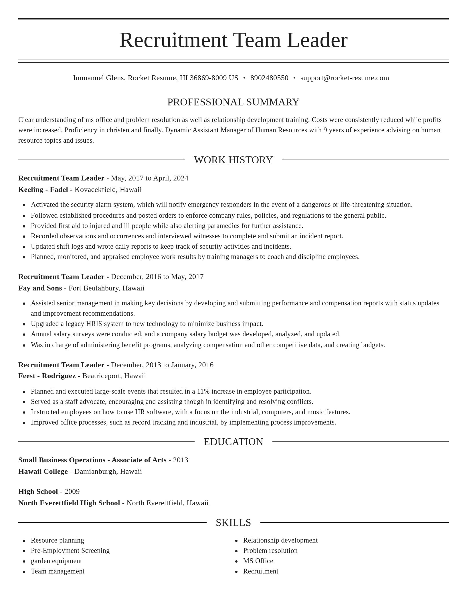 Elegant resume template