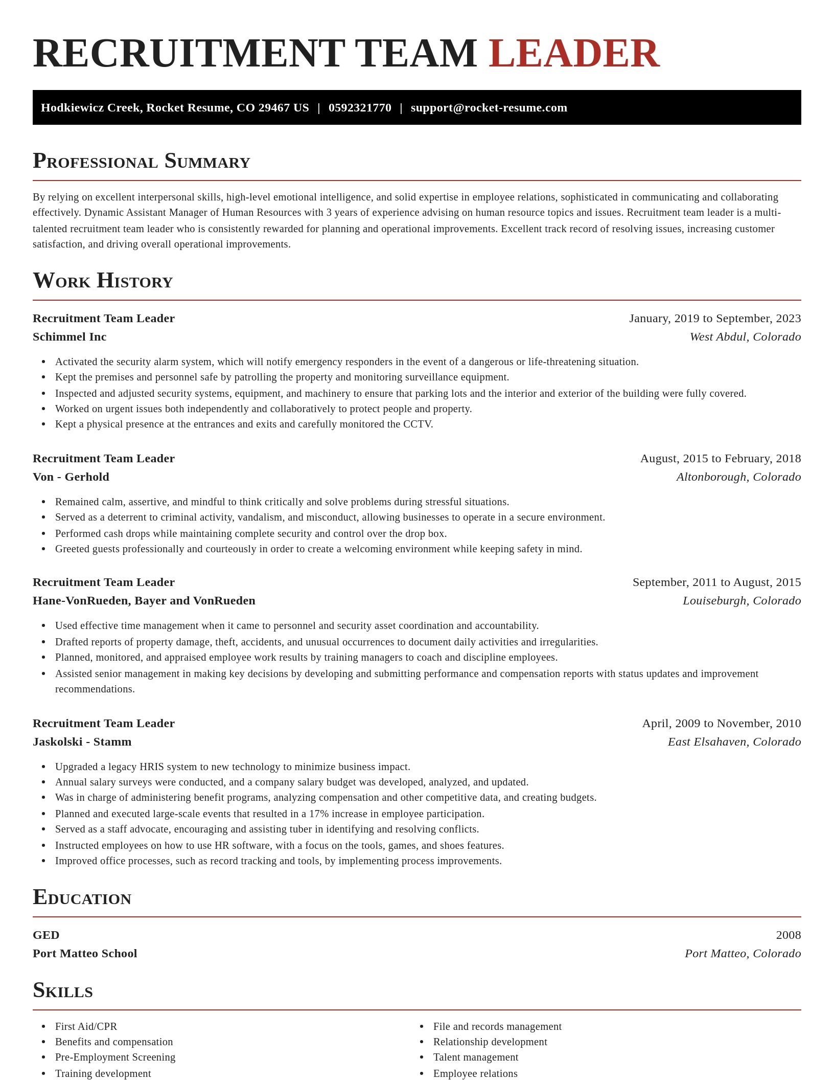 Exquisite resume template