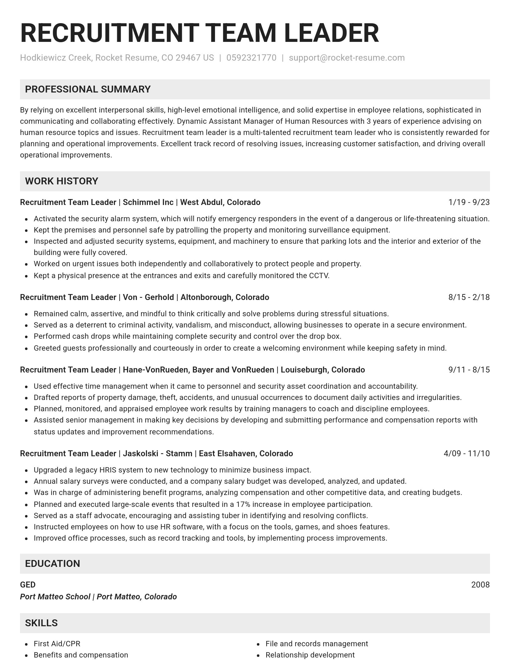 Genius resume template