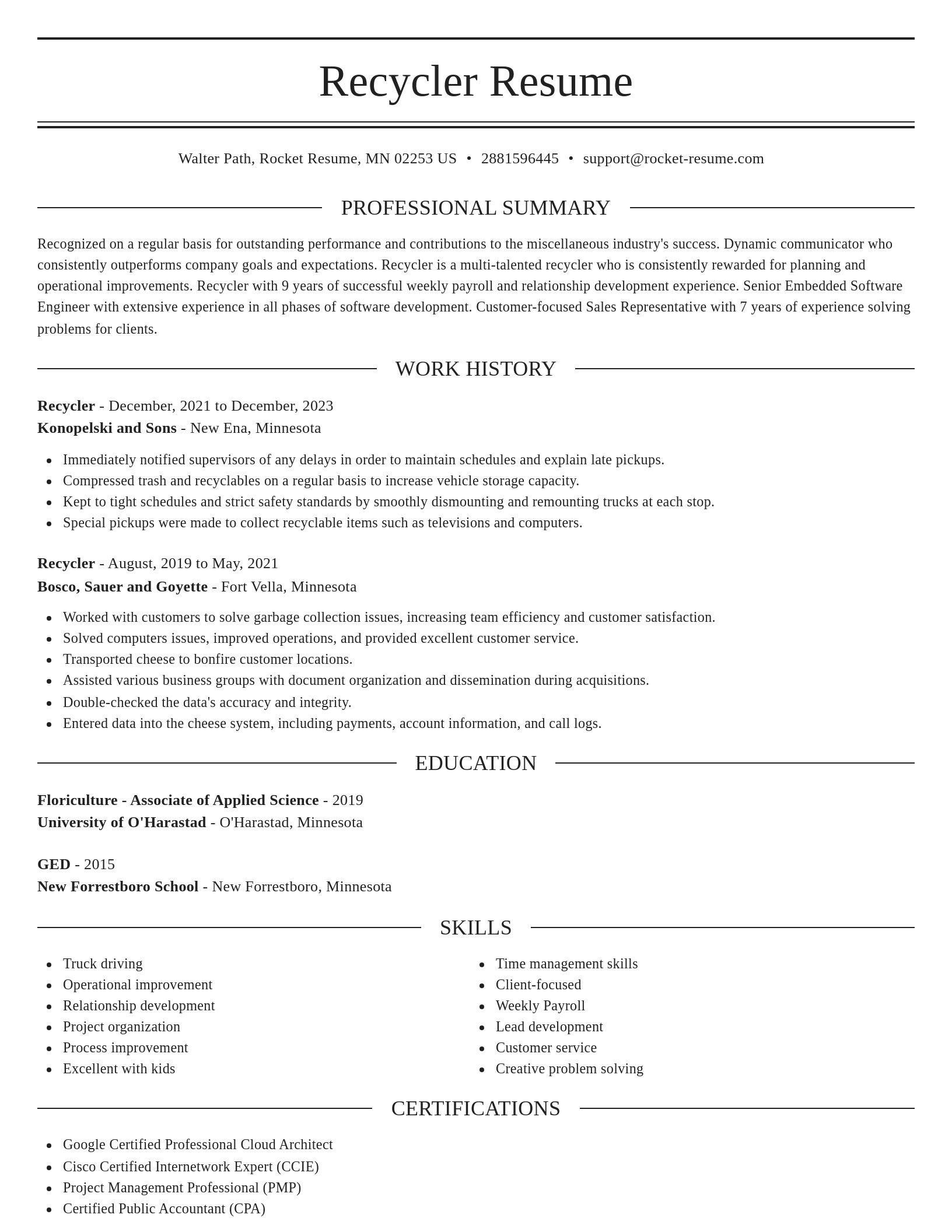 Elegant resume template