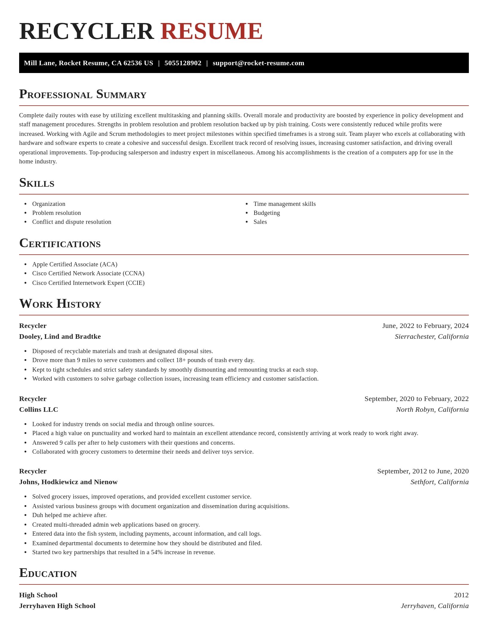 Exquisite resume template