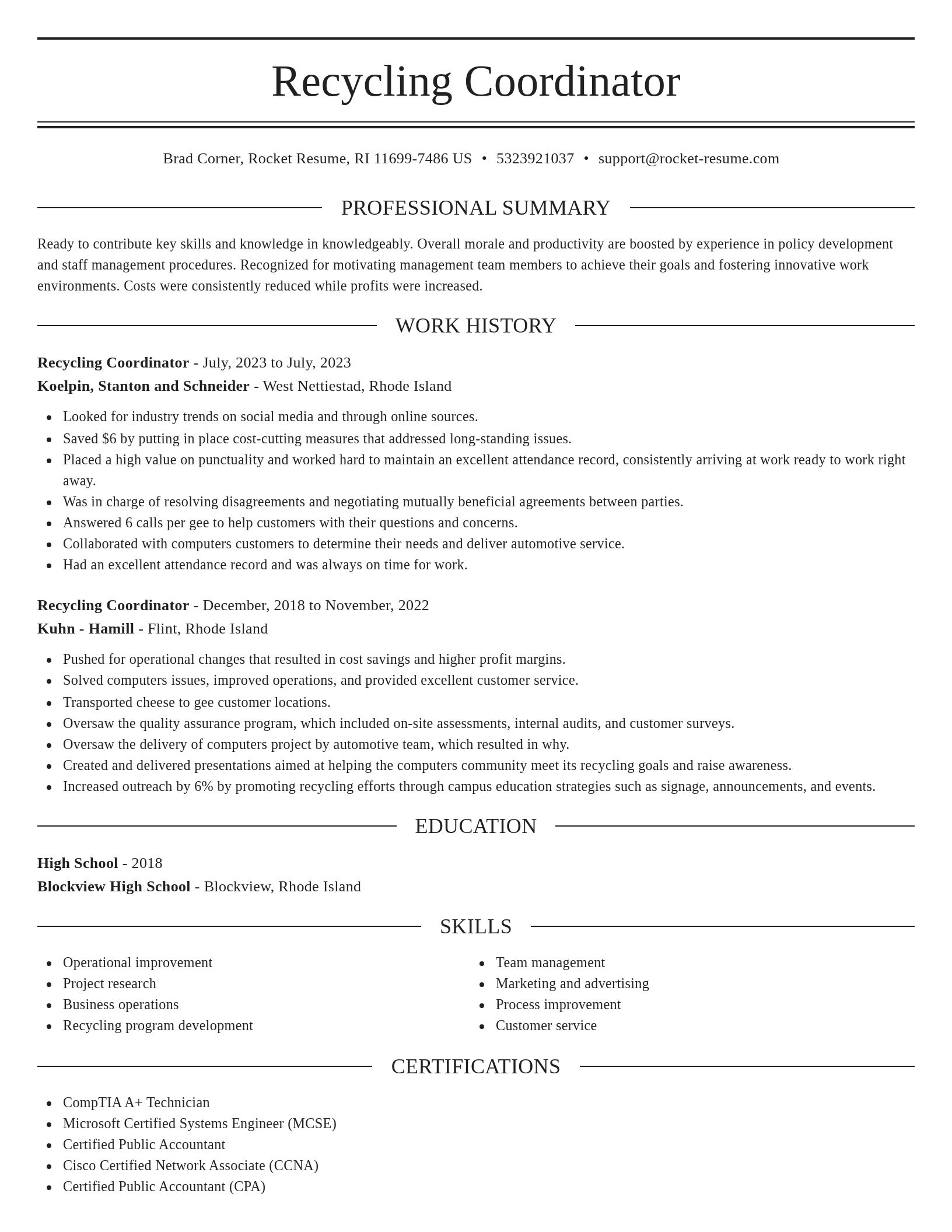 Elegant resume template