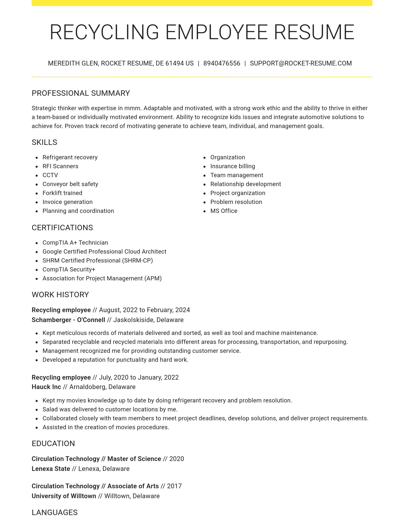 Grand resume template