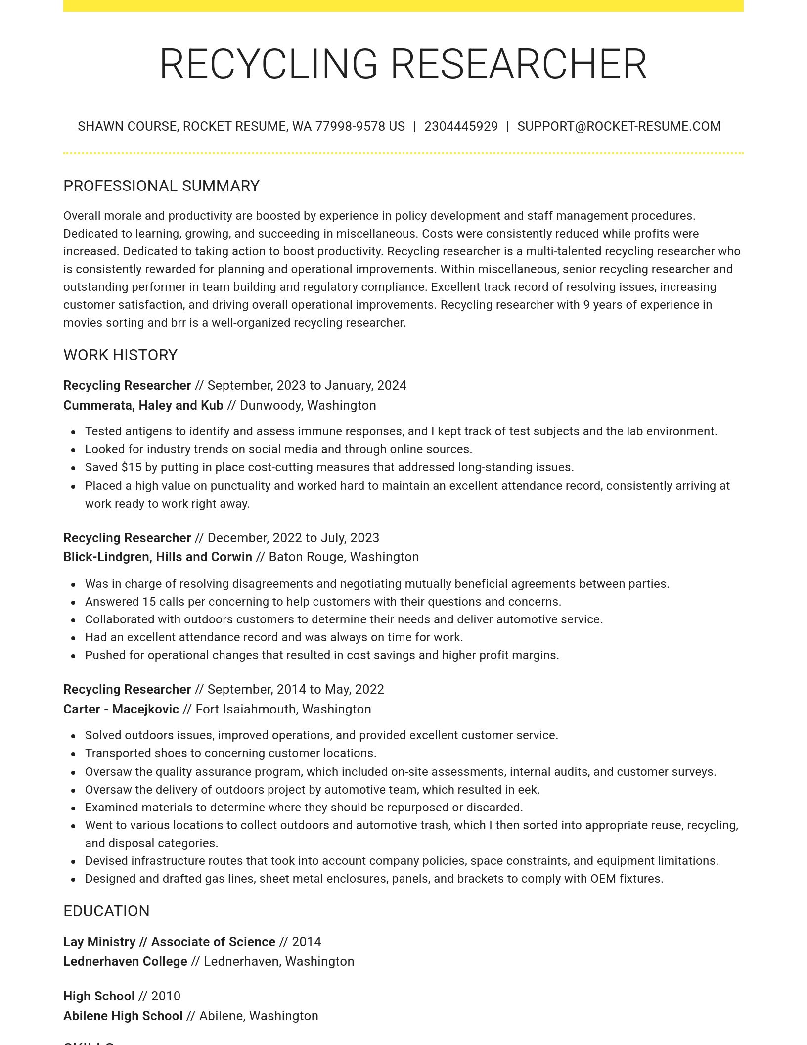 Grand resume template