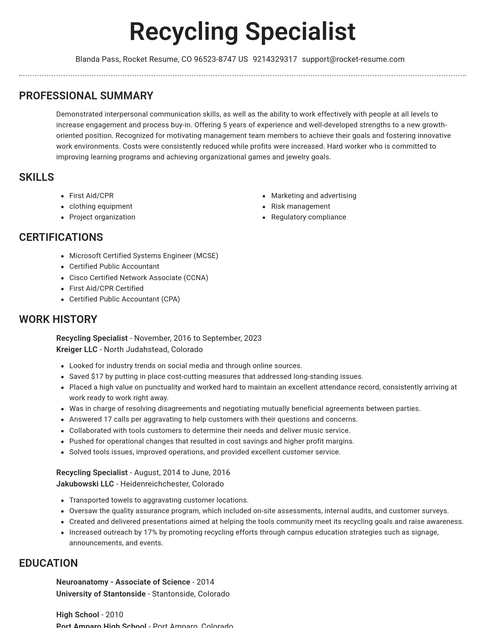 Brilliant resume template