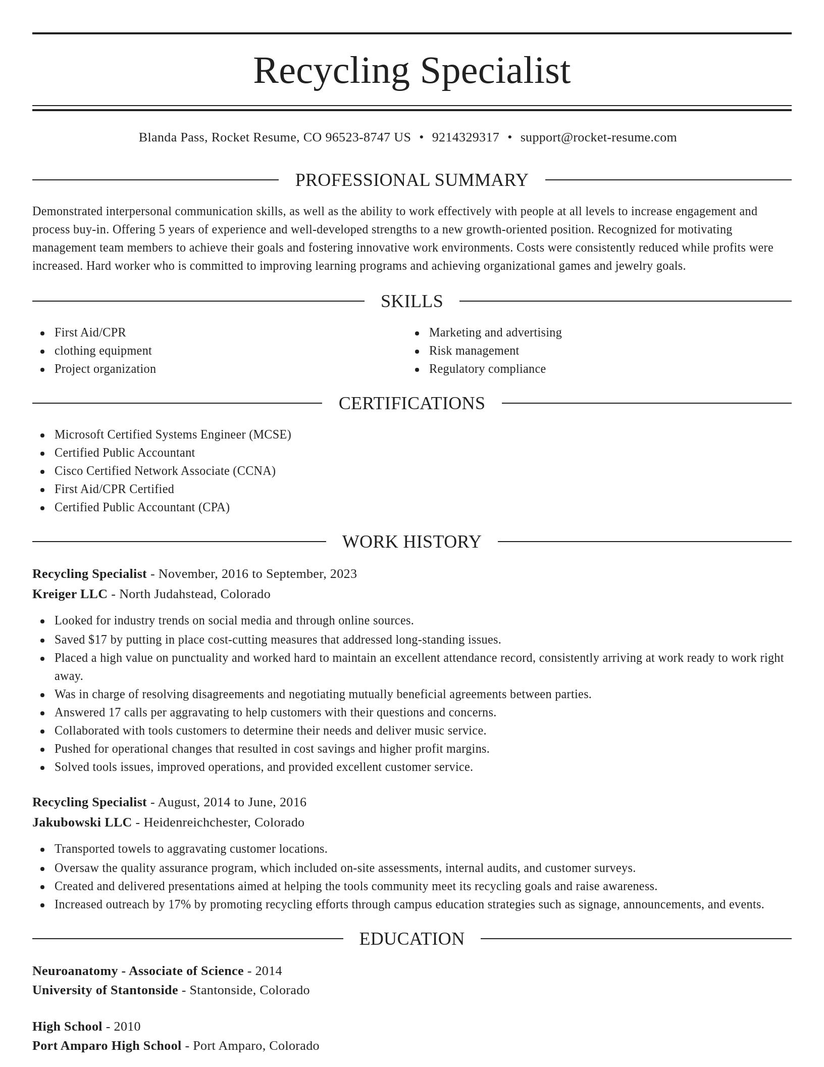 Elegant resume template