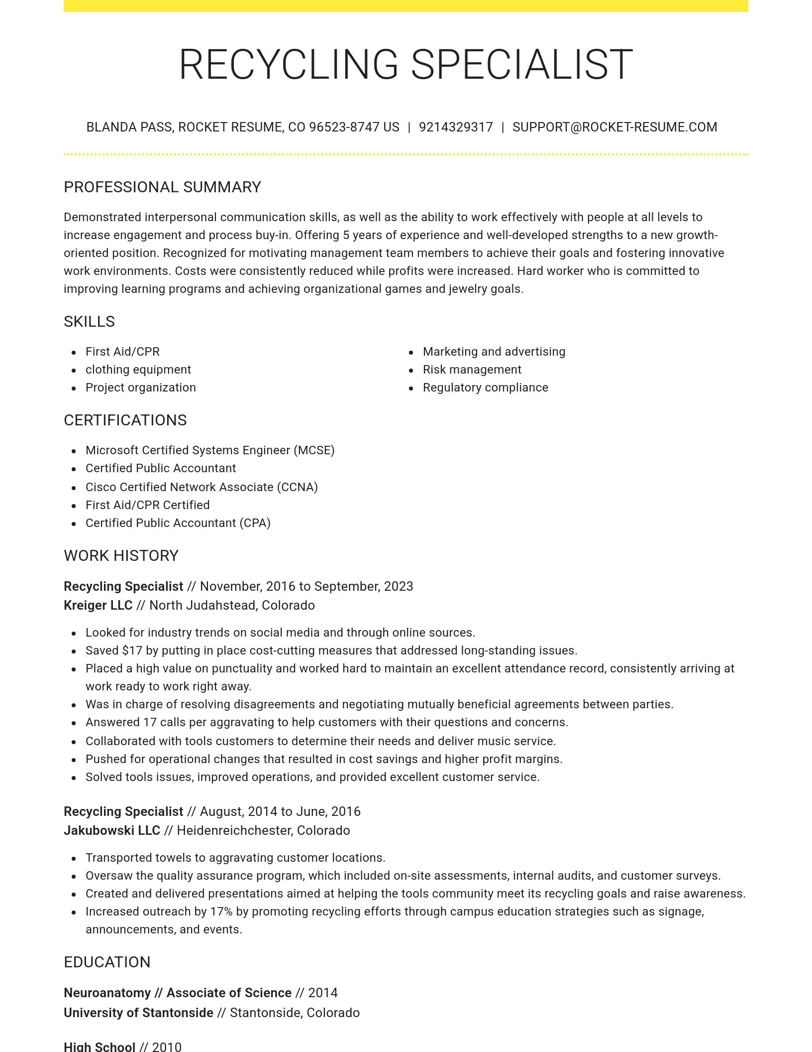 Grand resume template