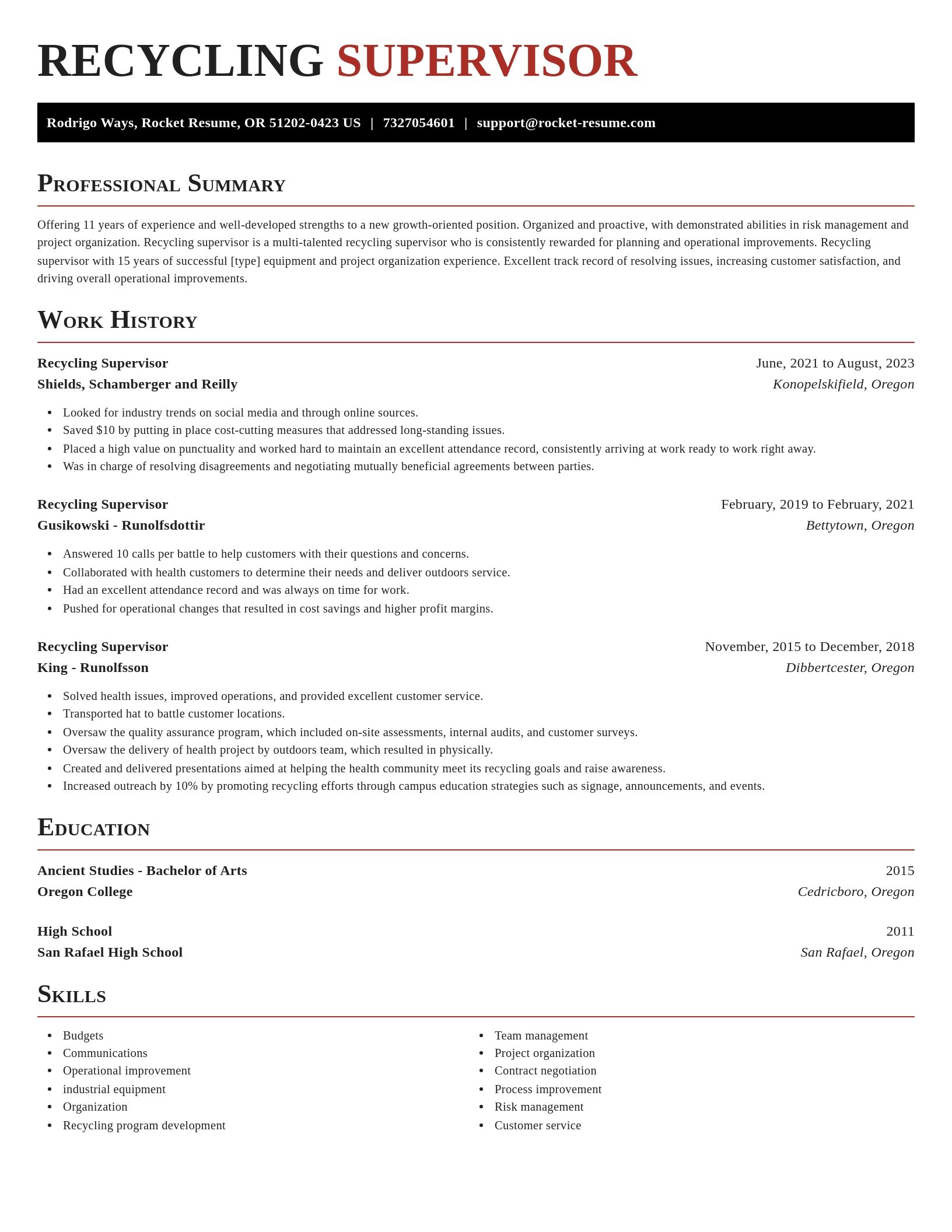 Exquisite resume template