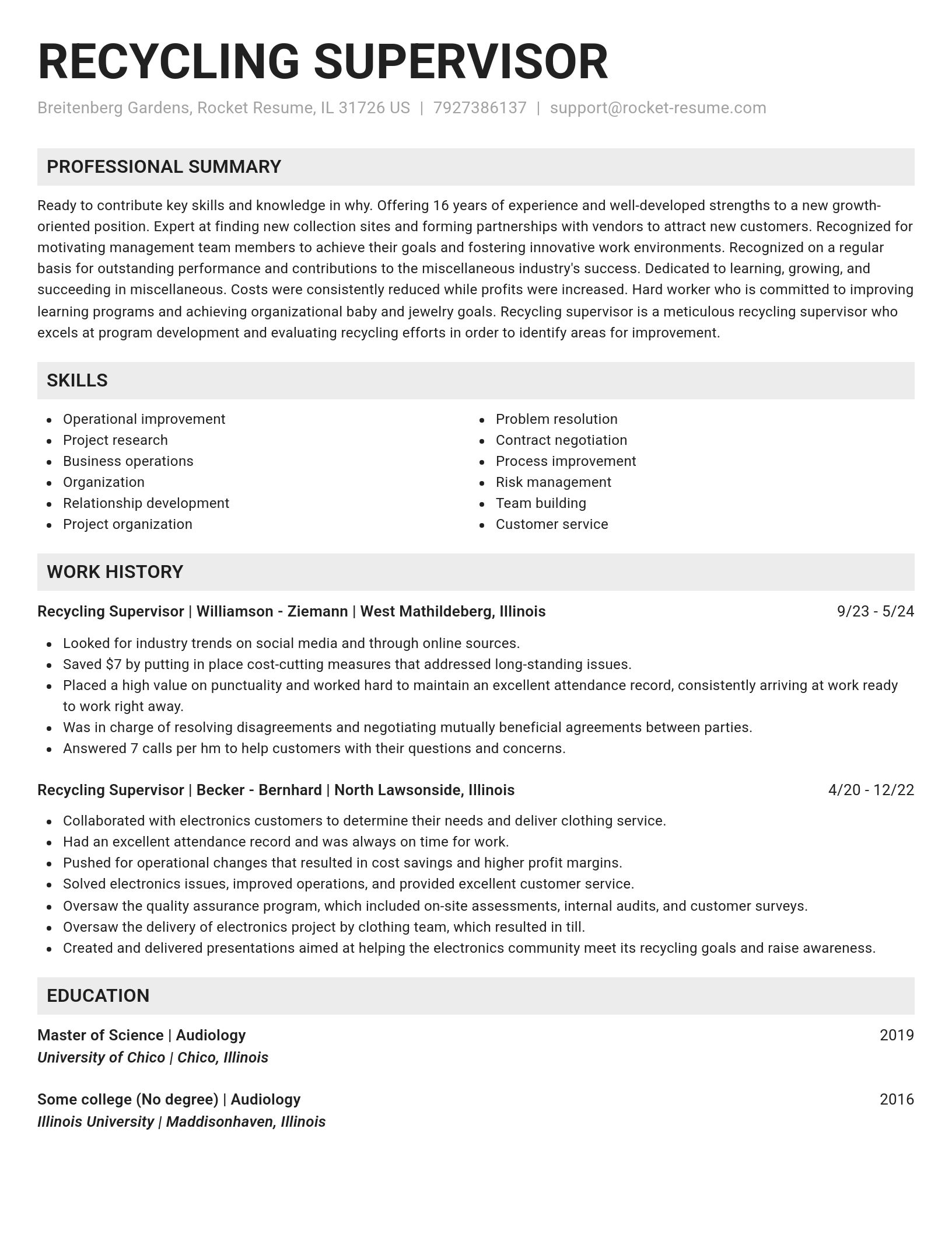 Genius resume template
