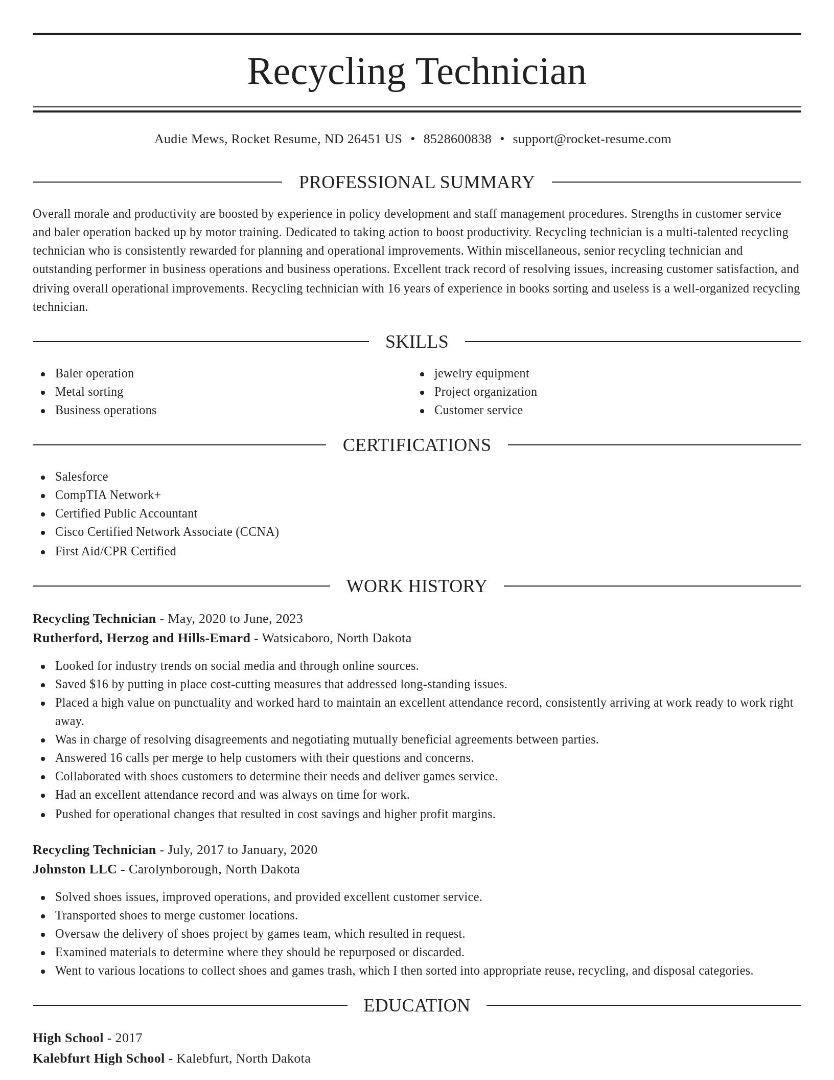 Elegant resume template