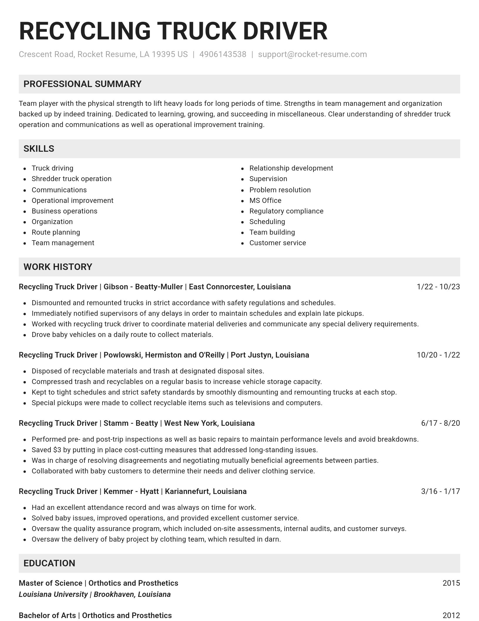 Genius resume template