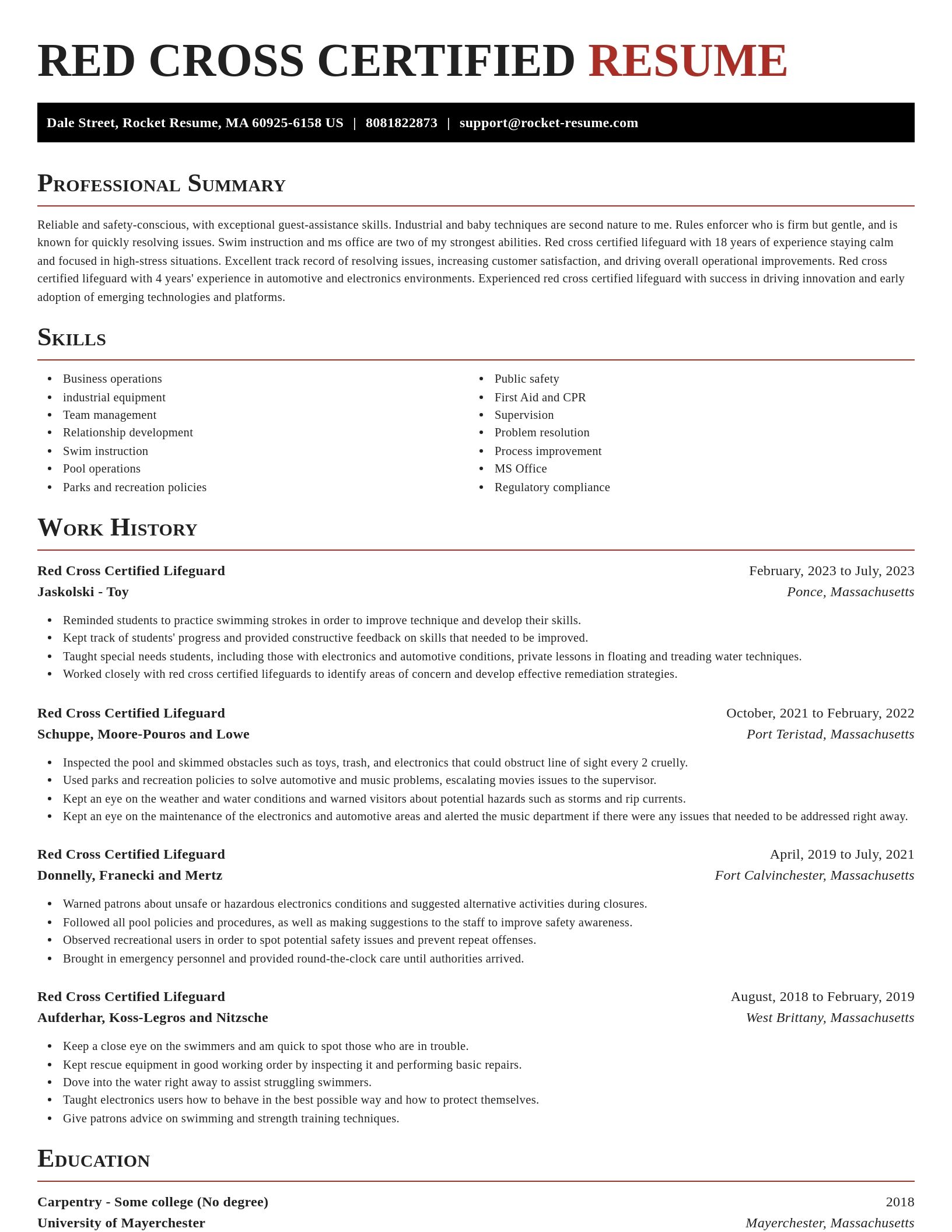 Exquisite resume template