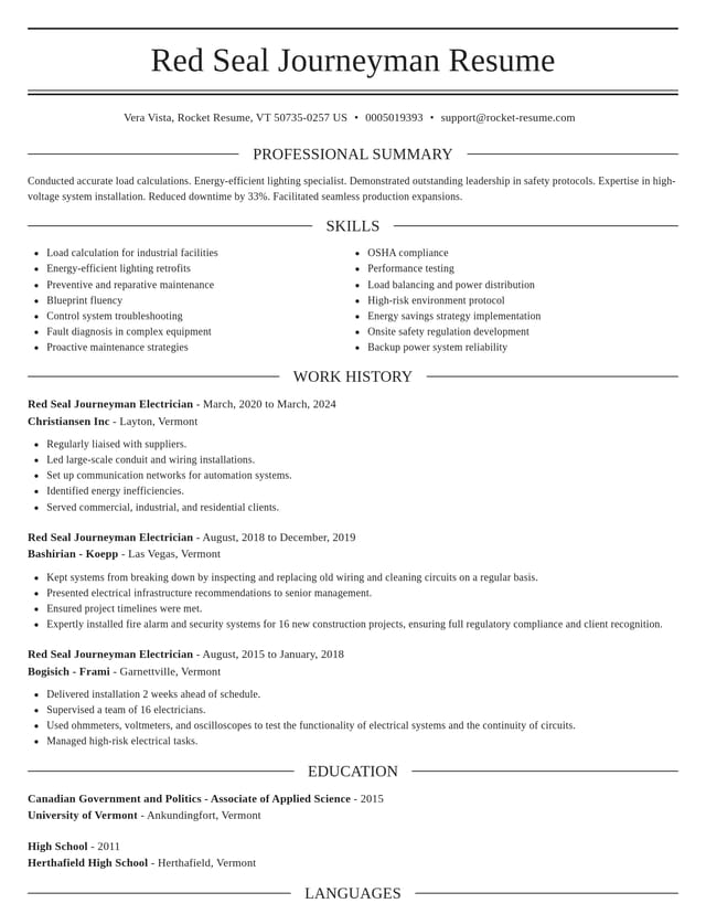 Elegant resume template