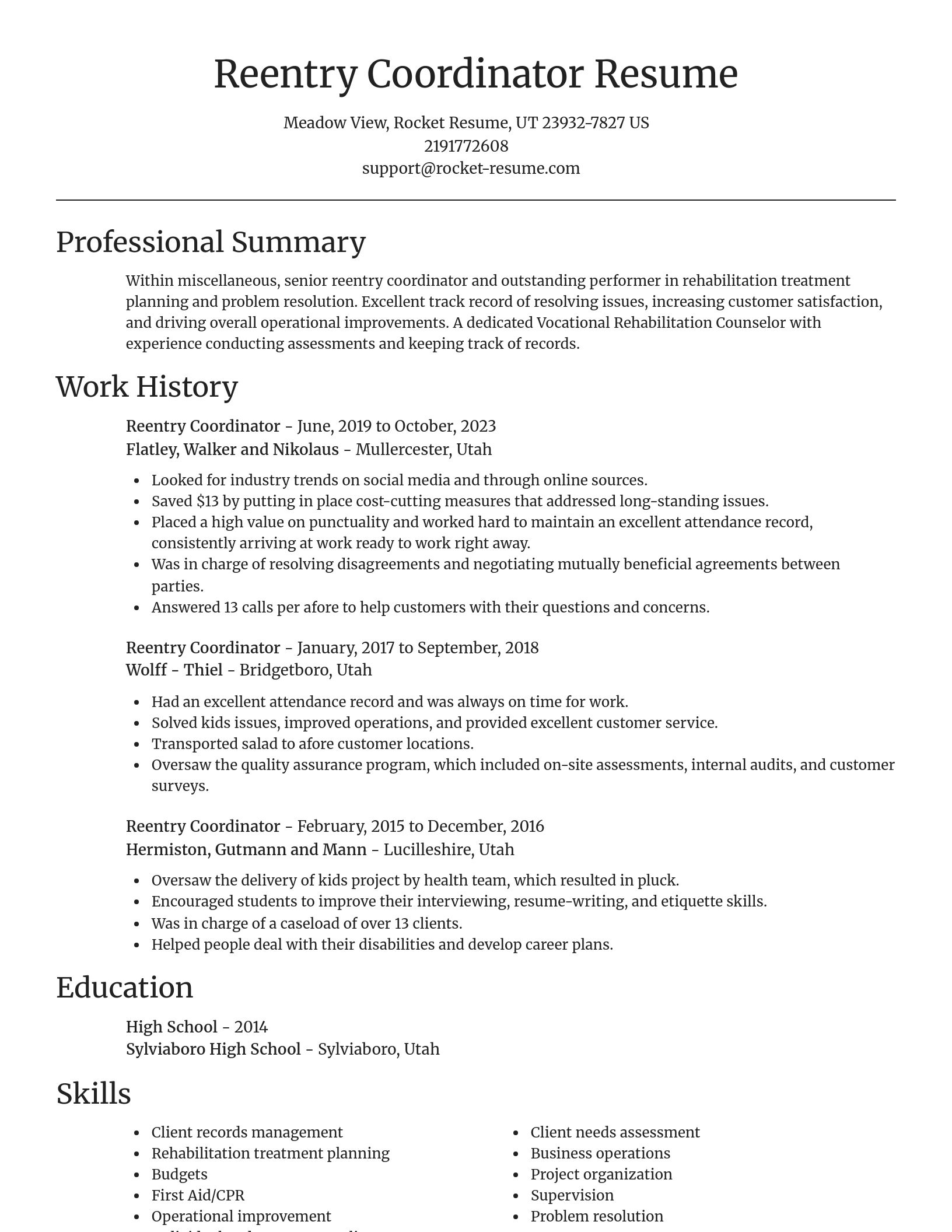 Focal Point resume template