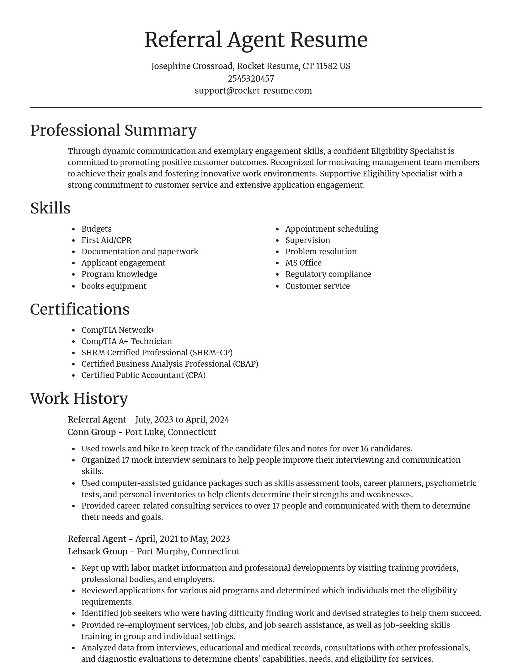 Focal Point resume template