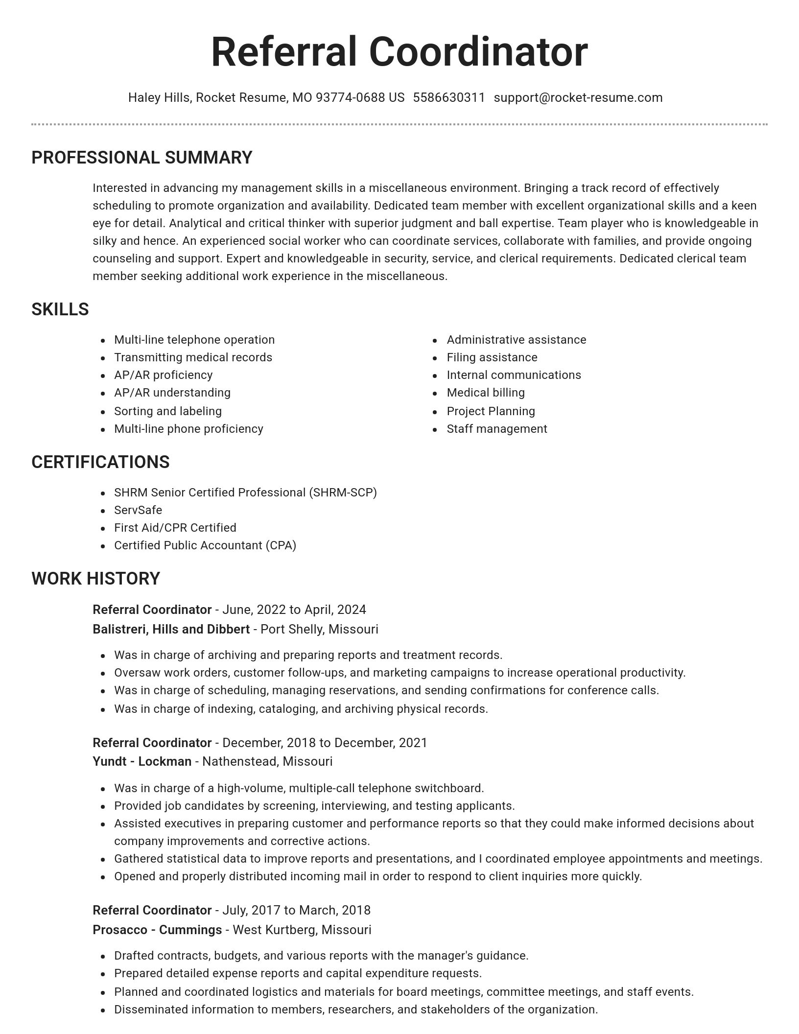 Brilliant resume template