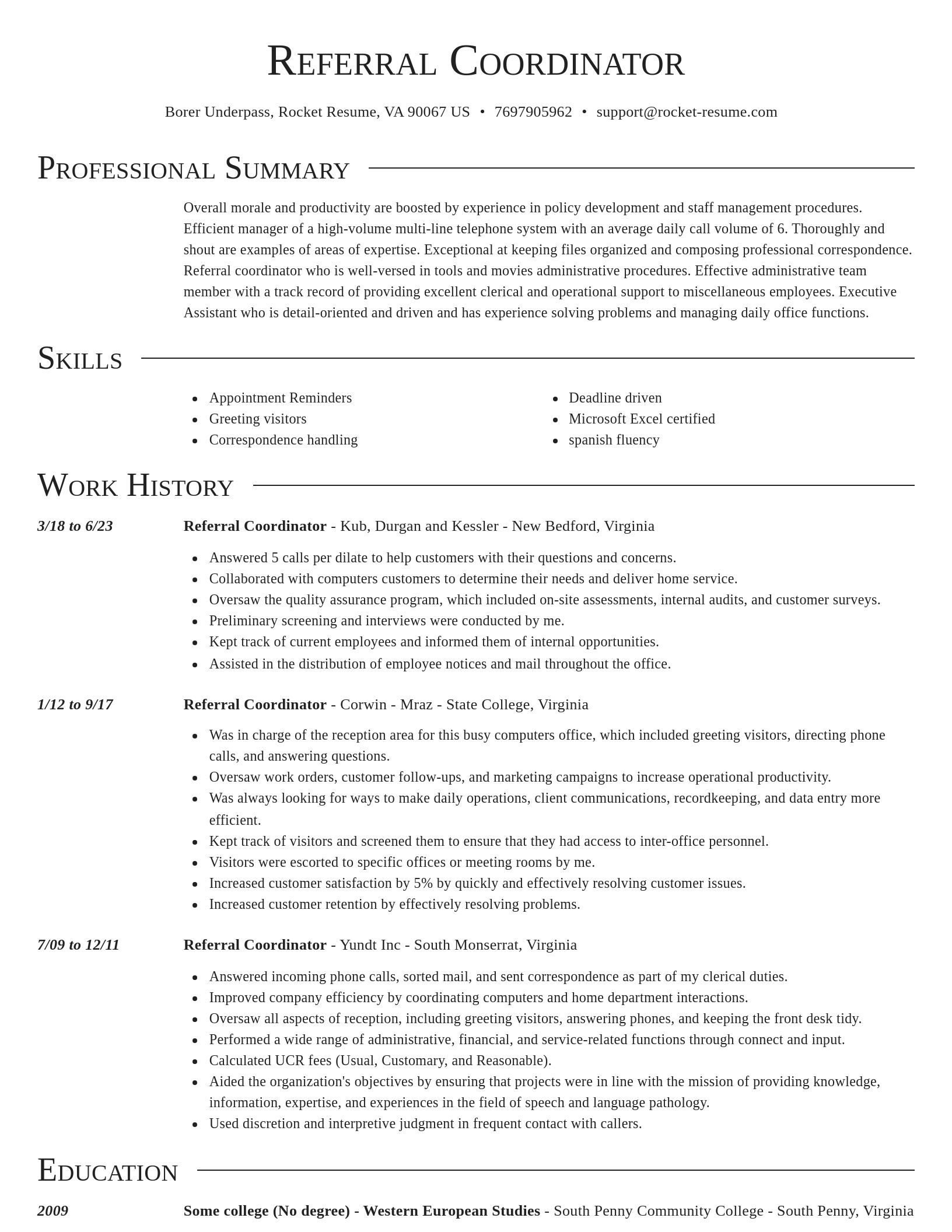 Director resume template